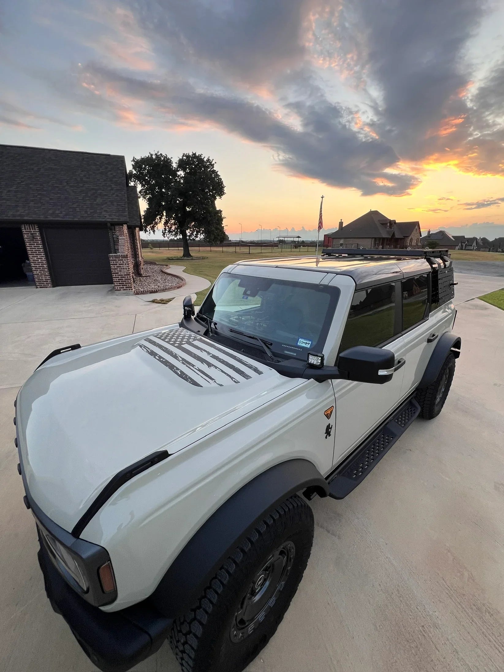 Stealth Clear American Flag Hood Overlay For 2021+ Bronco