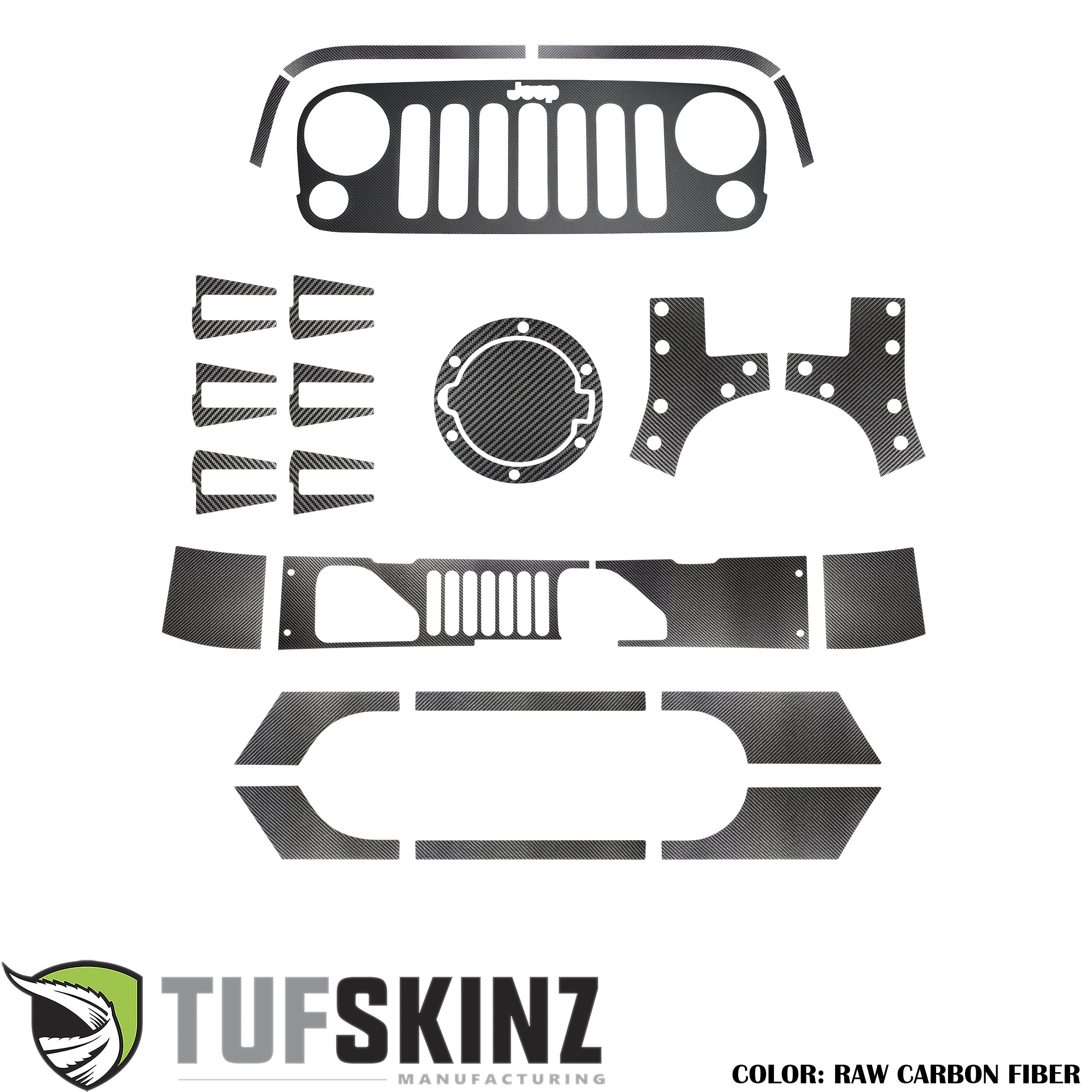 Exterior Trim Kit Fits 2007-2018 Jeep Wrangler JK