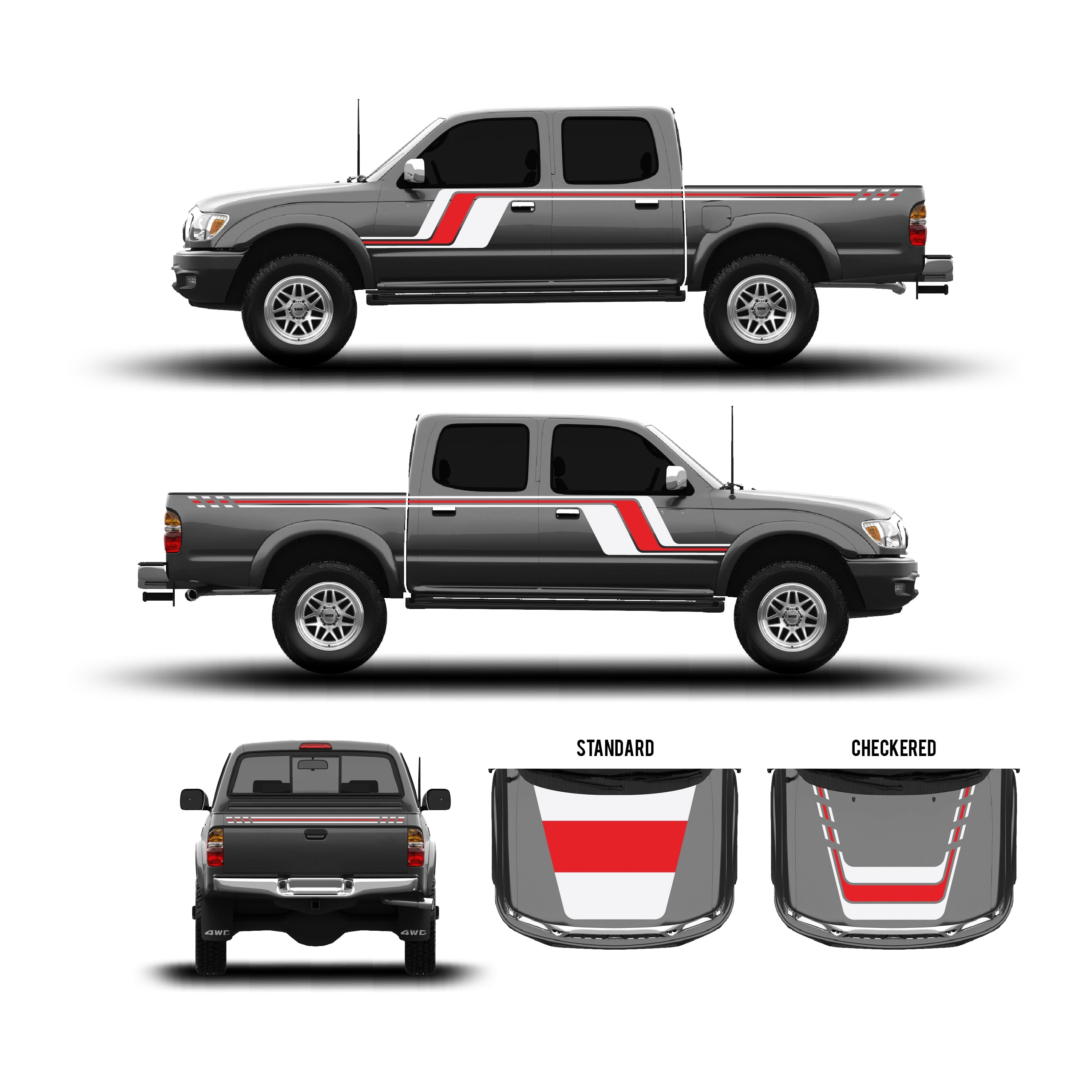 2001-04 Checkered Stripe Kit For Tacoma
