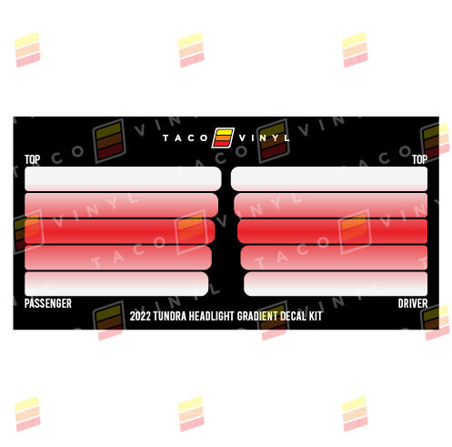 2022+ Headlight Gradient Decal Kit For Tundra