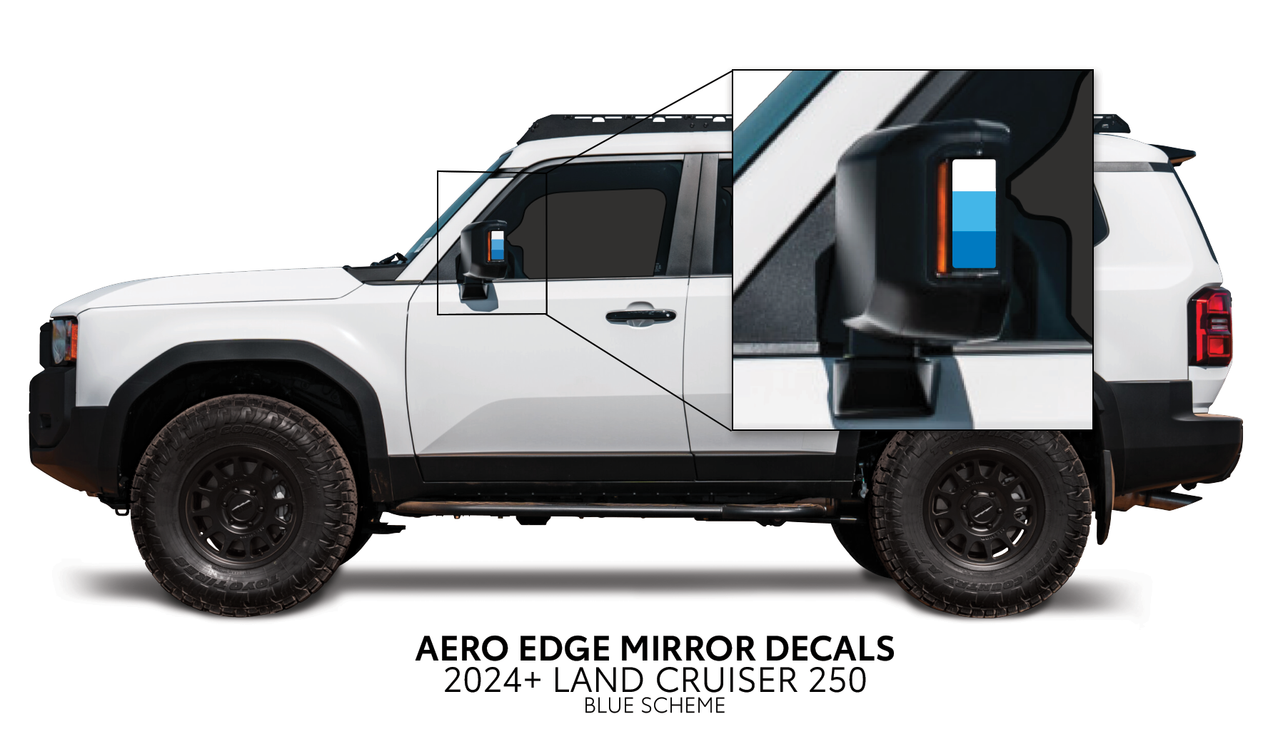 2024+ Aero Edge Mirror Decals For Land Cruiser 250