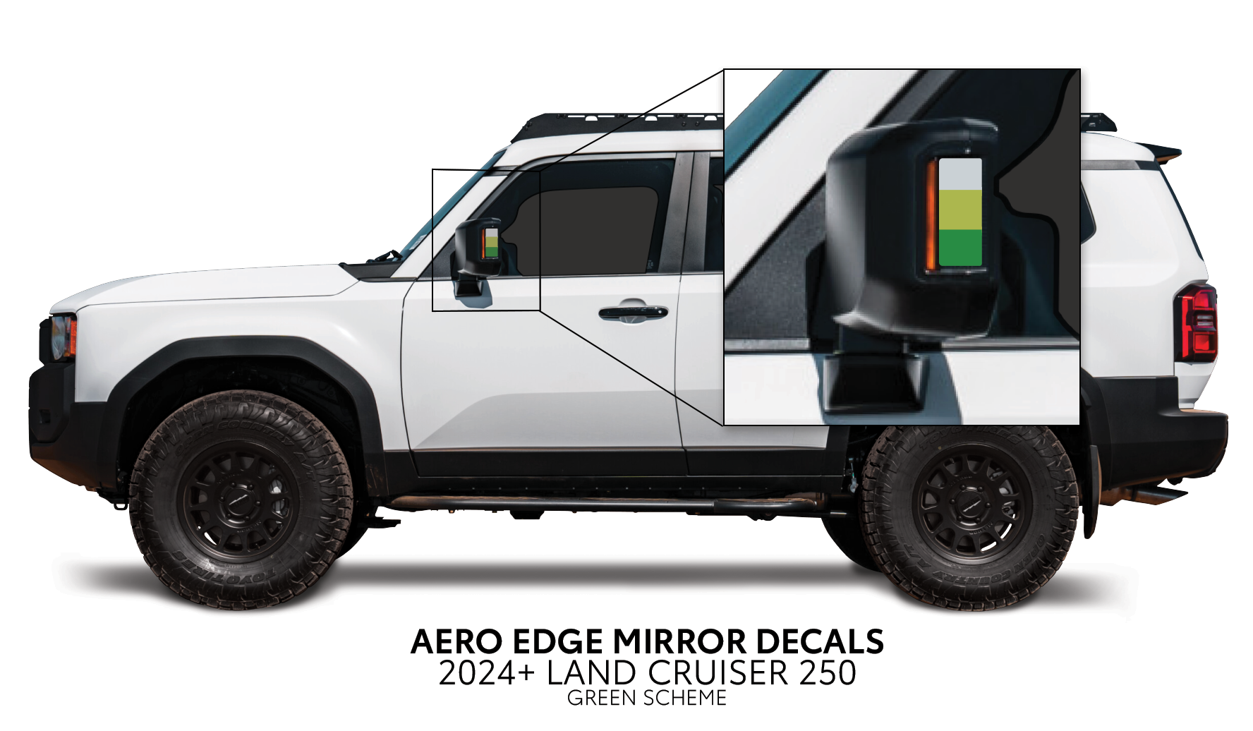 2024+ Aero Edge Mirror Decals For Land Cruiser 250