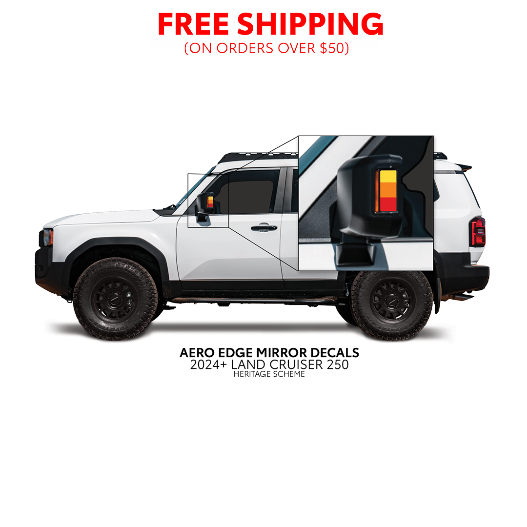 2024+ Aero Edge Mirror Decals For Land Cruiser 250