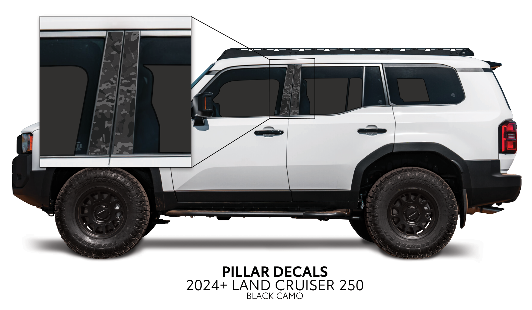 2024+ Door Pillar Decals For Land Cruiser 250