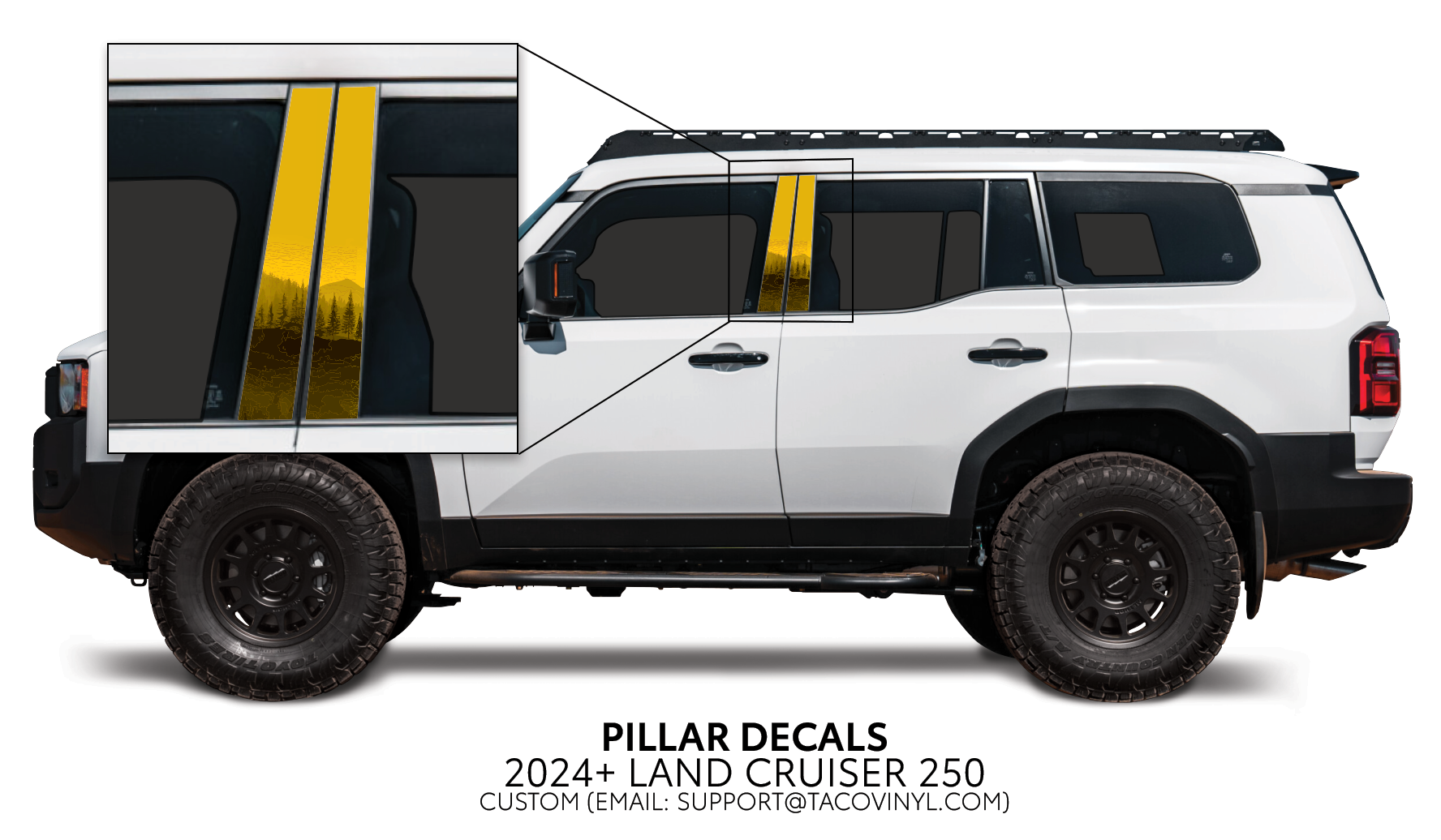 2024+ Door Pillar Decals For Land Cruiser 250