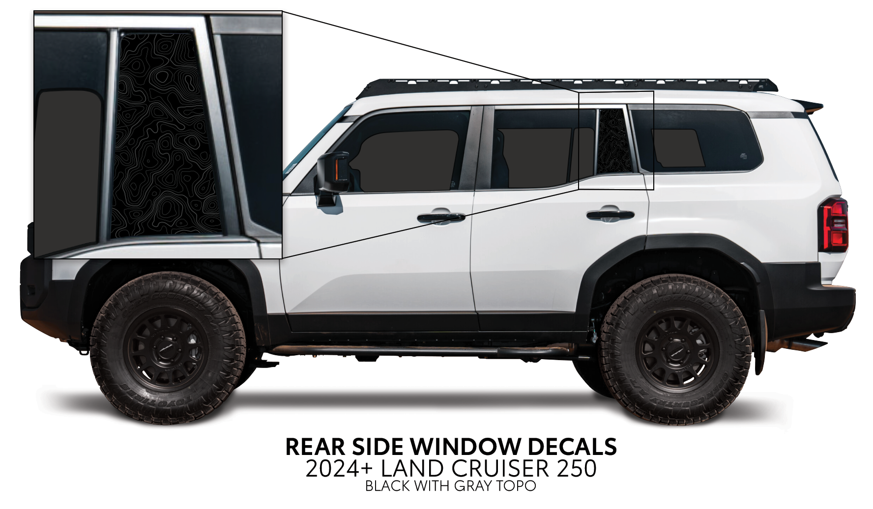 2024+ Rear Side Window Decal For Land Cruiser 250