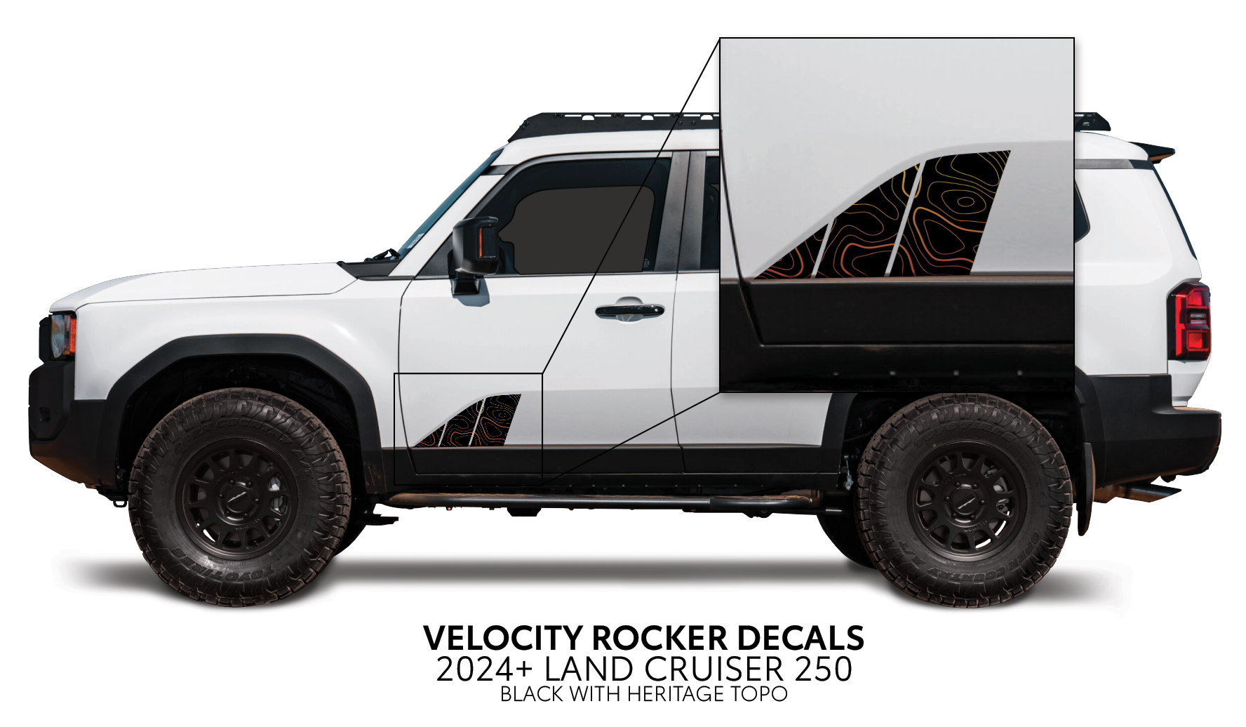 2024+ Velocity Lower Rocker Decals For Land Cruiser 250