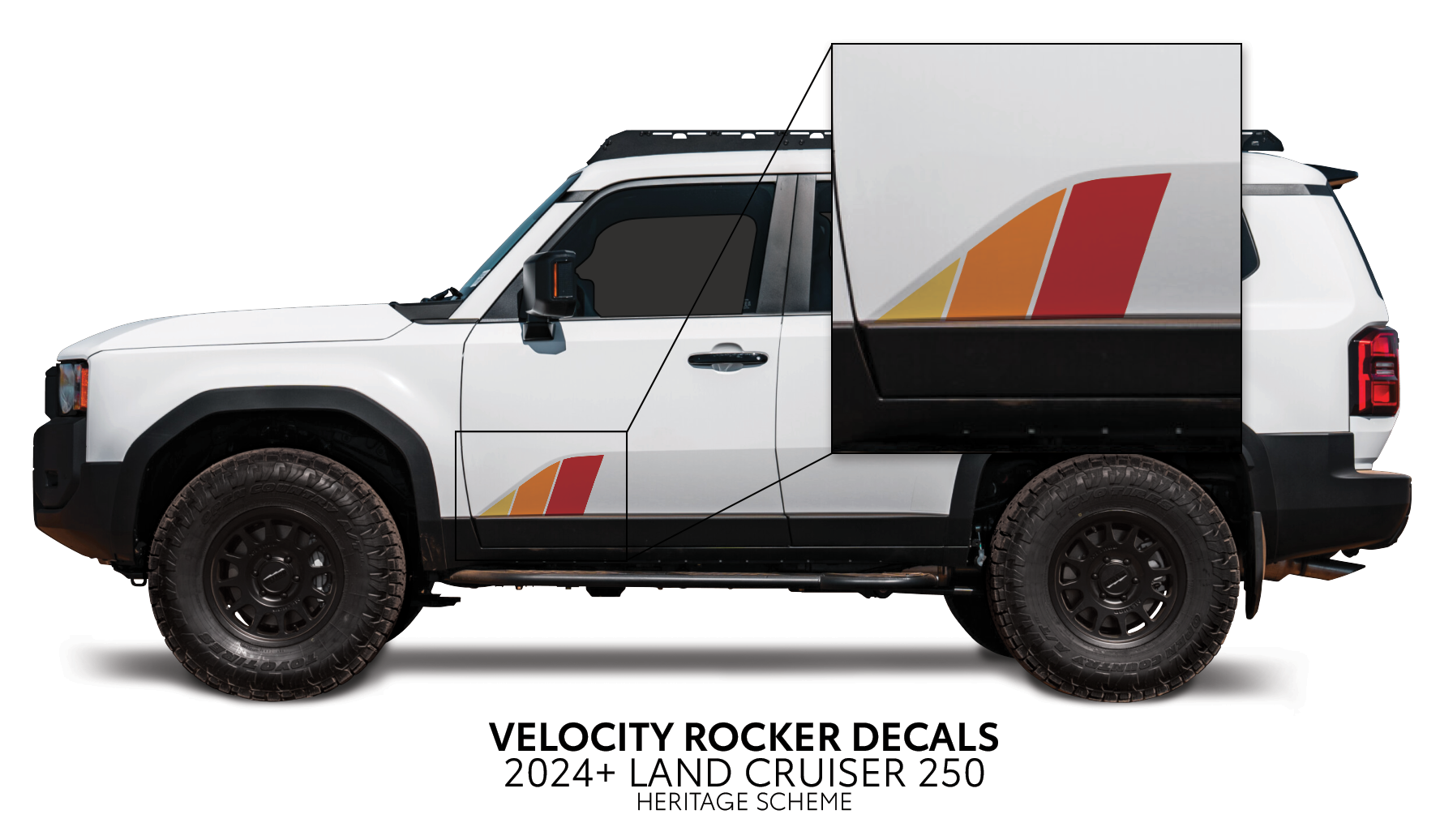 2024+ Velocity Lower Rocker Decals For Land Cruiser 250