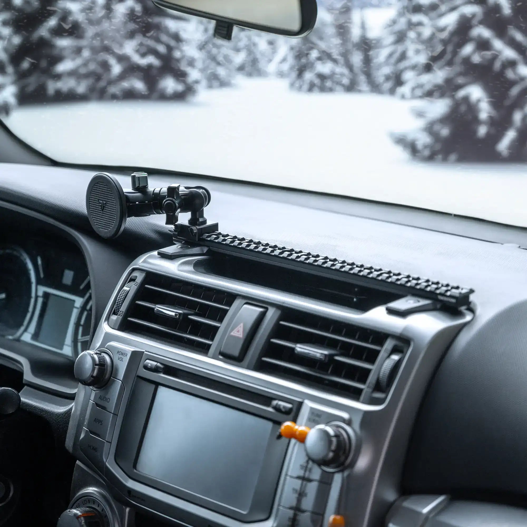 Dash Mount For 2010-2024 Toyota 4Runner Tackform Slim Track Dash Bracket With Dual 20LITE Phone Mounts