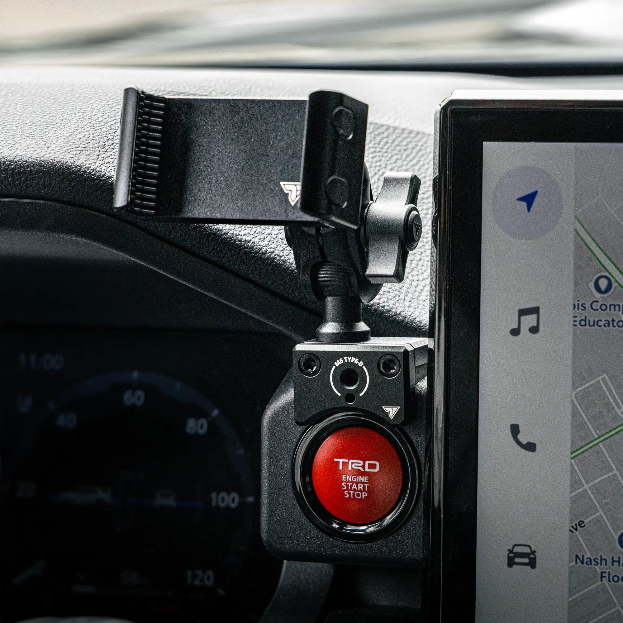 Phone Mount For 2024-2026 Toyota Tacoma (8" & 14" Screen) & 2025-2026 Toyota 4Runner LINK™ Dash Clip with 20LITE Universal Phone Holder
