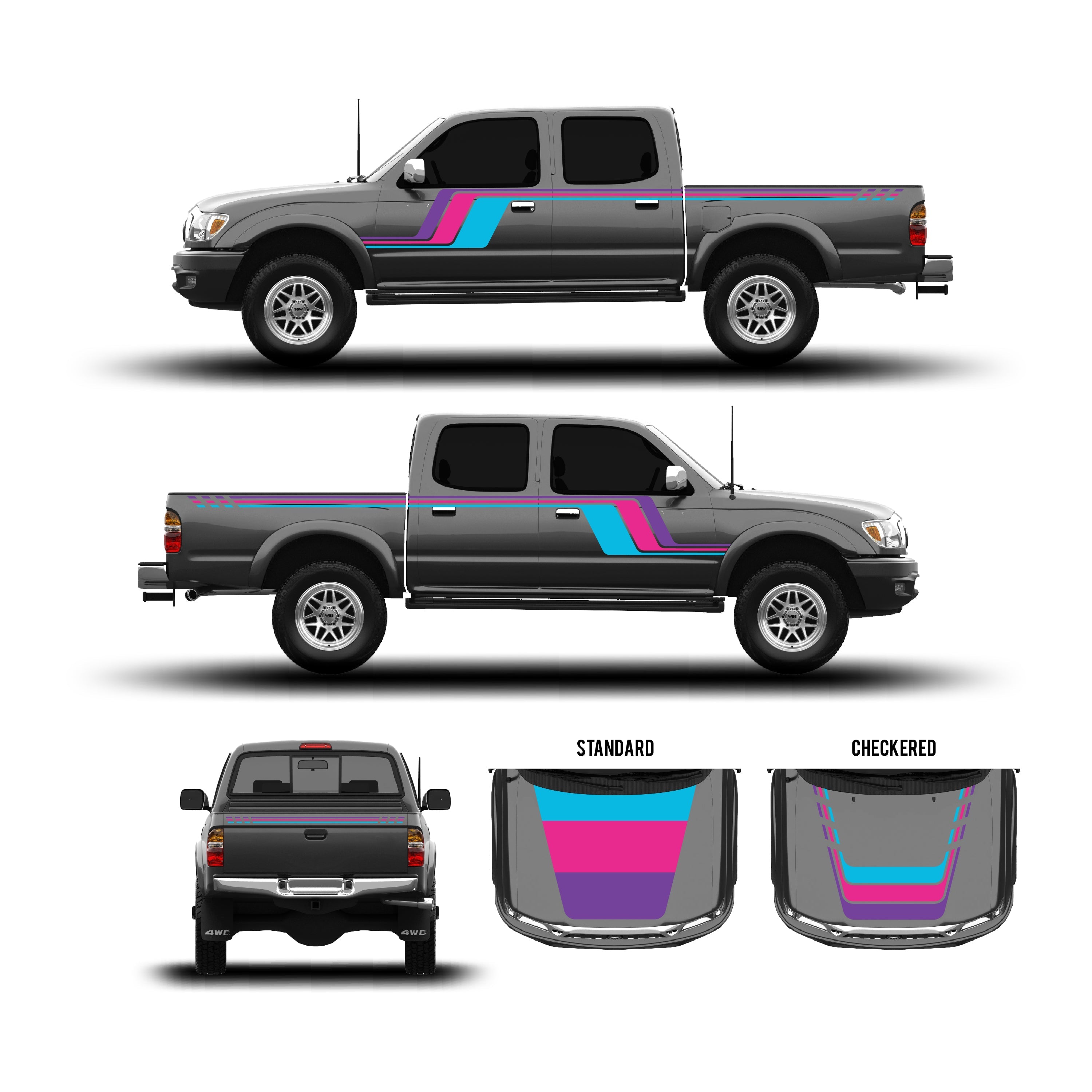 2001-04 Checkered Stripe Kit For Tacoma