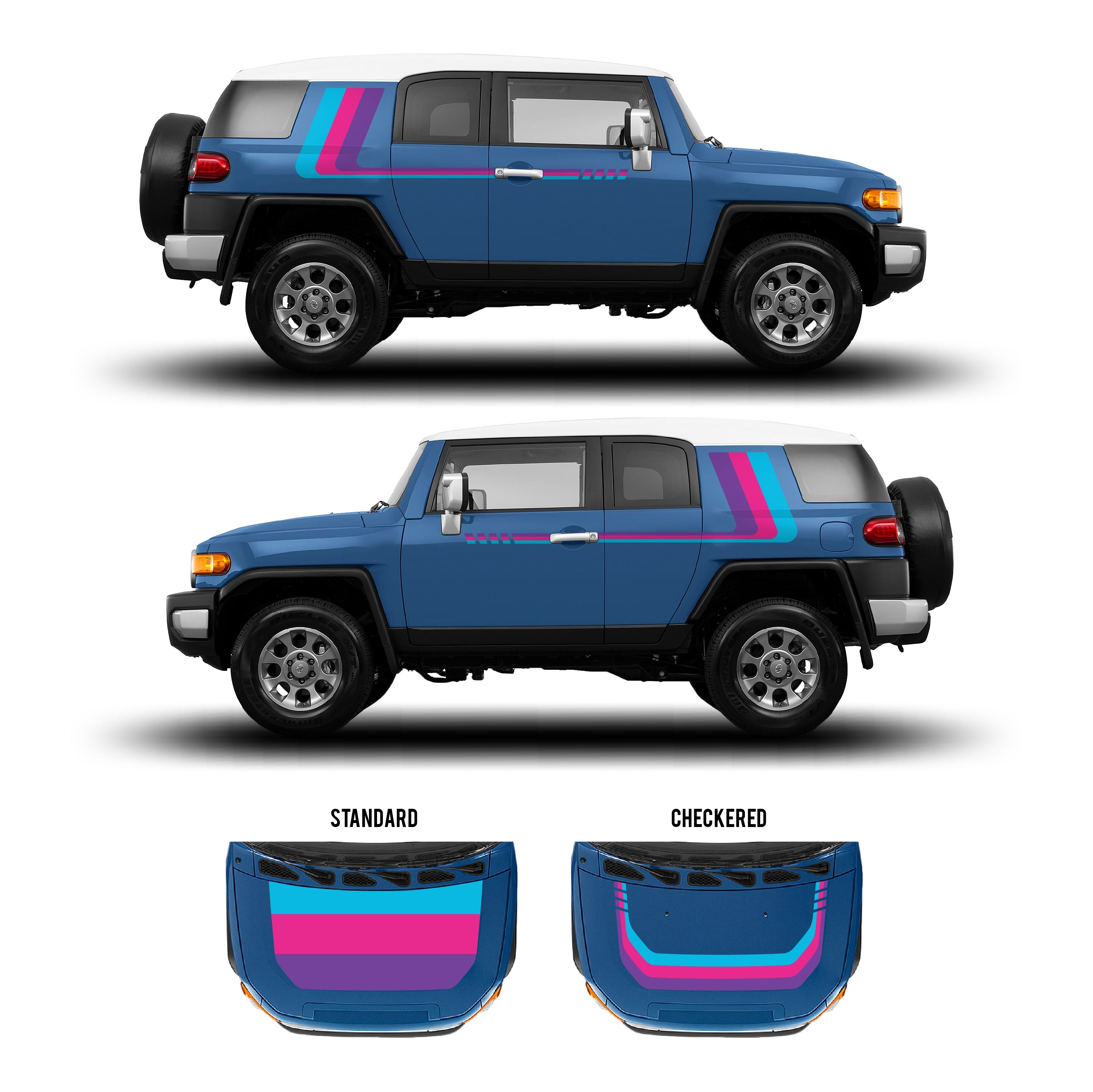 2007-14 Checkered Stripe Kit For FJ Cruiser