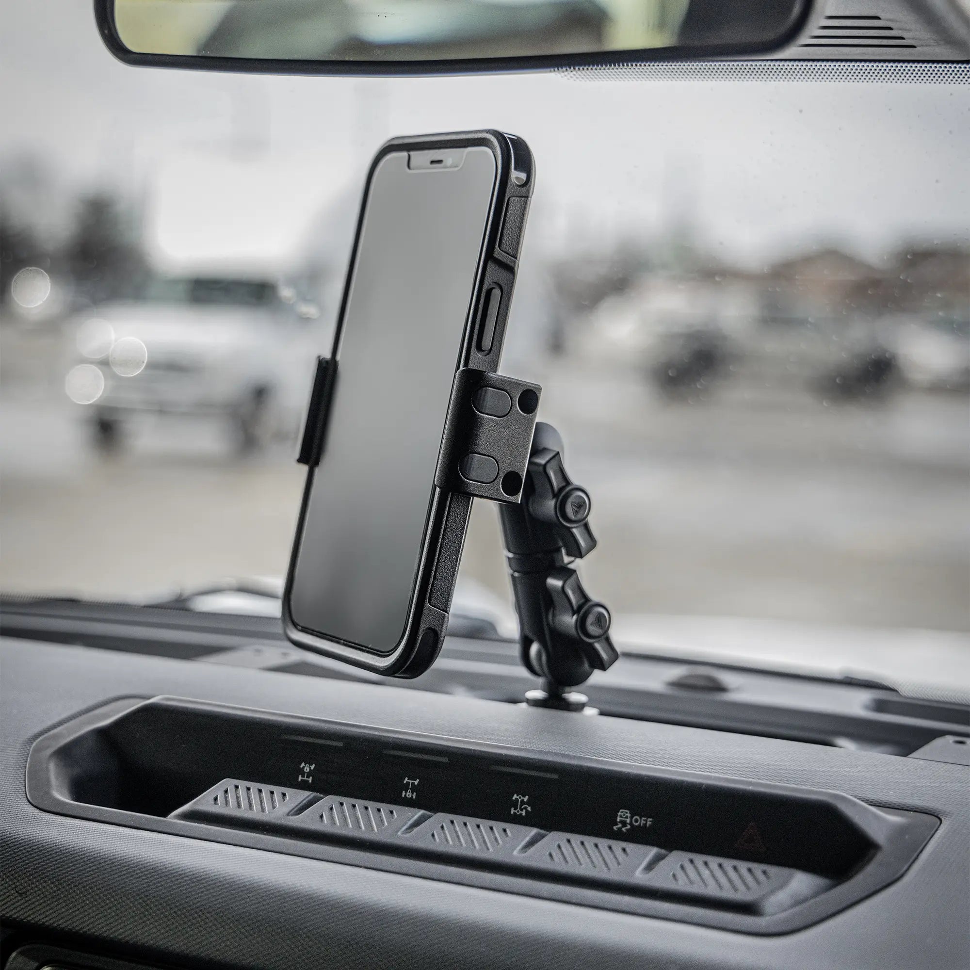 LINK™ Phone Mount | Accessory Ready Dash and Grab Handle Compatible | 2021-2026 Ford Bronco | 3.5" Arm