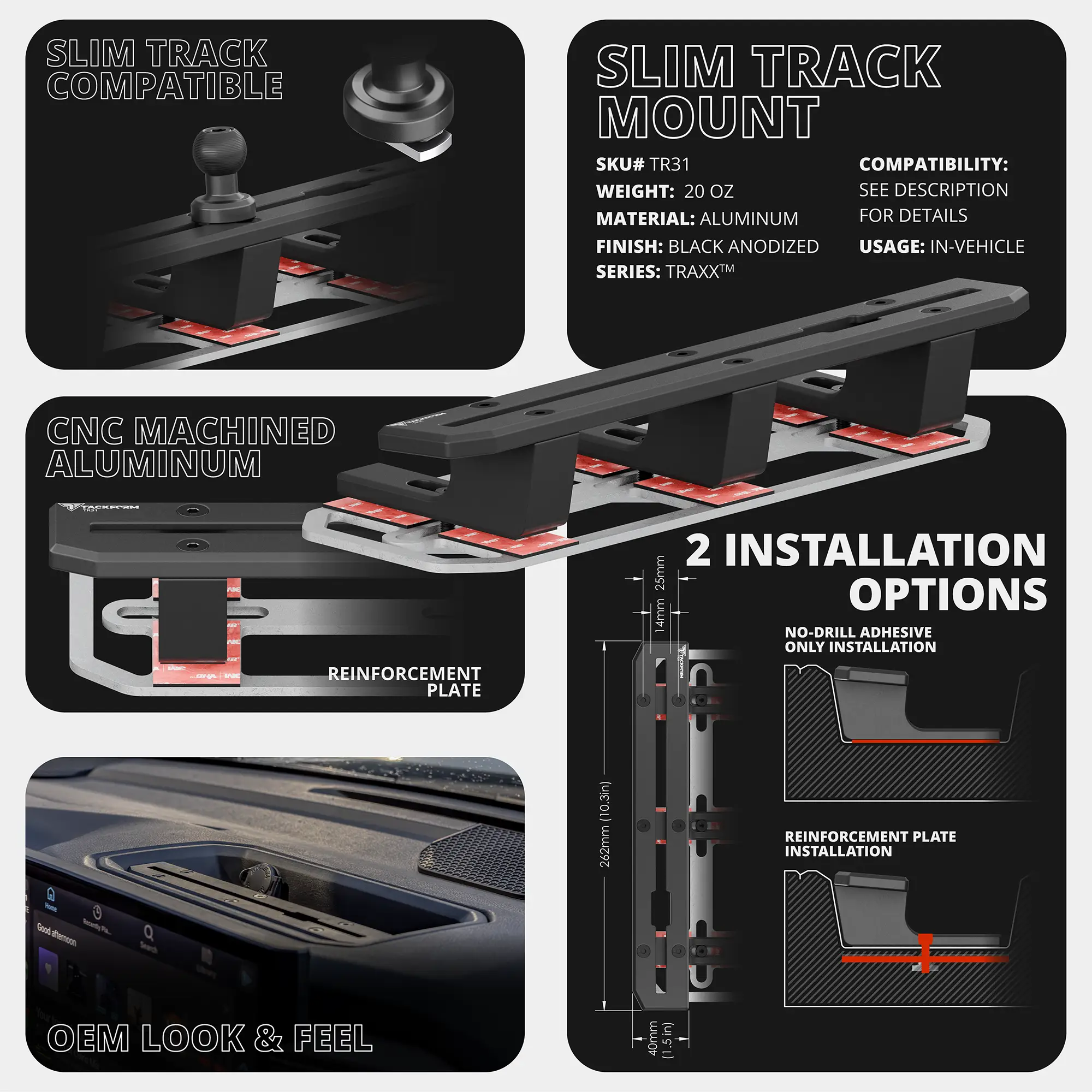 Build Your Own Mount For 2022-2026 Toyota Tundra & 2023-2026 Toyota Sequoia Tackform Slim Track
