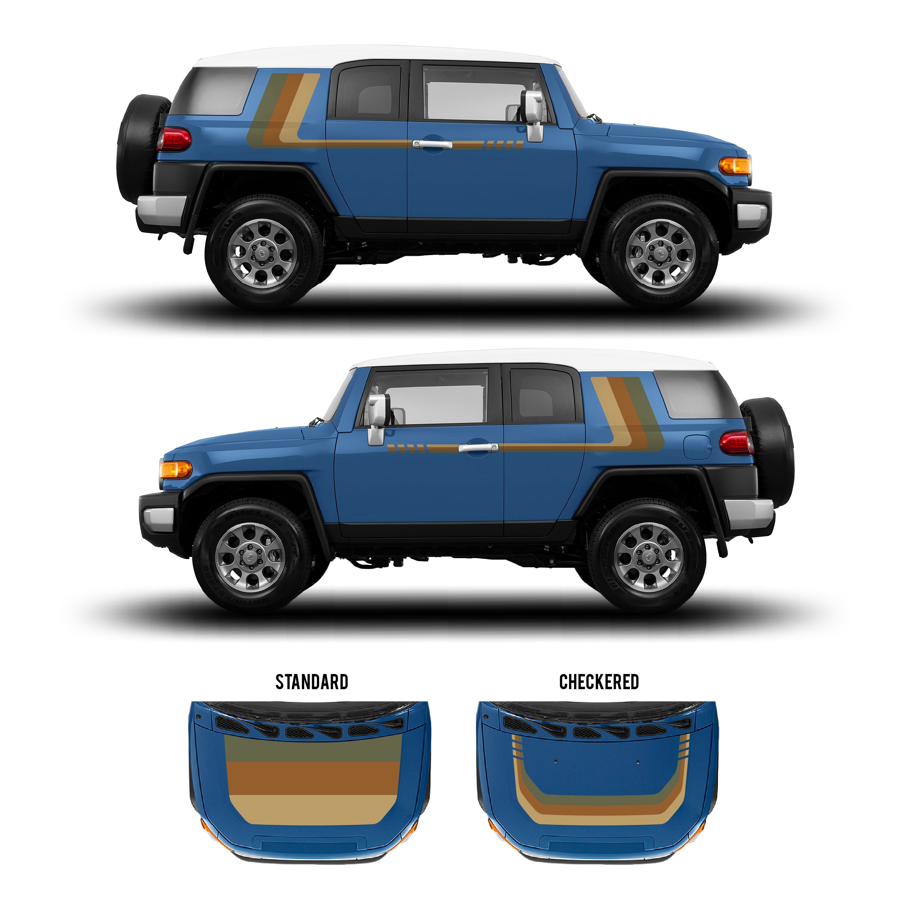 2007-14 Checkered Stripe Kit For FJ Cruiser