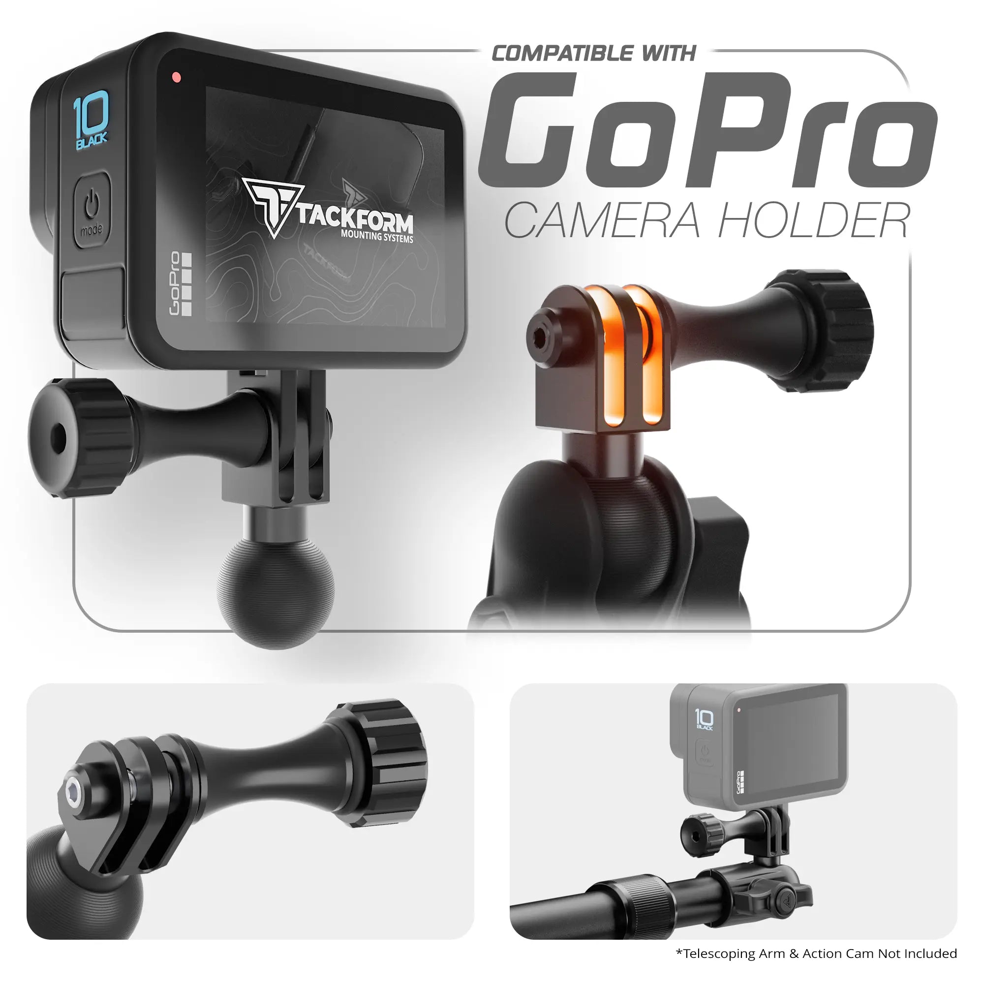Expedition Essentials Dash Mount With Dual Phone Holders, GoPro and CB Mic Holders | 2021-2026 Ford Bronco & Bronco Raptor (Non-Sport)