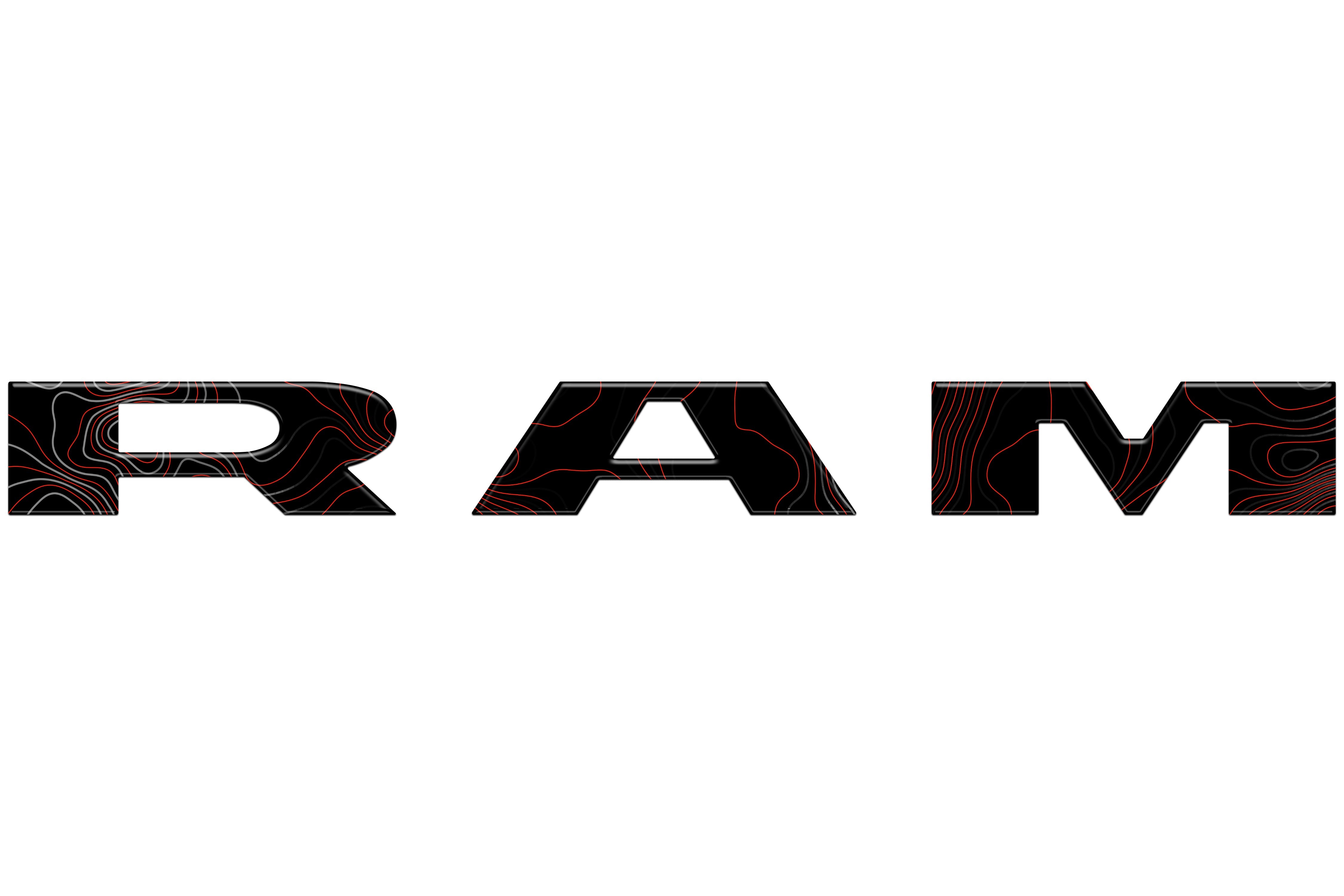 Tailgate Letter Overlays Fits 2025-2026 Ram 2500/3500