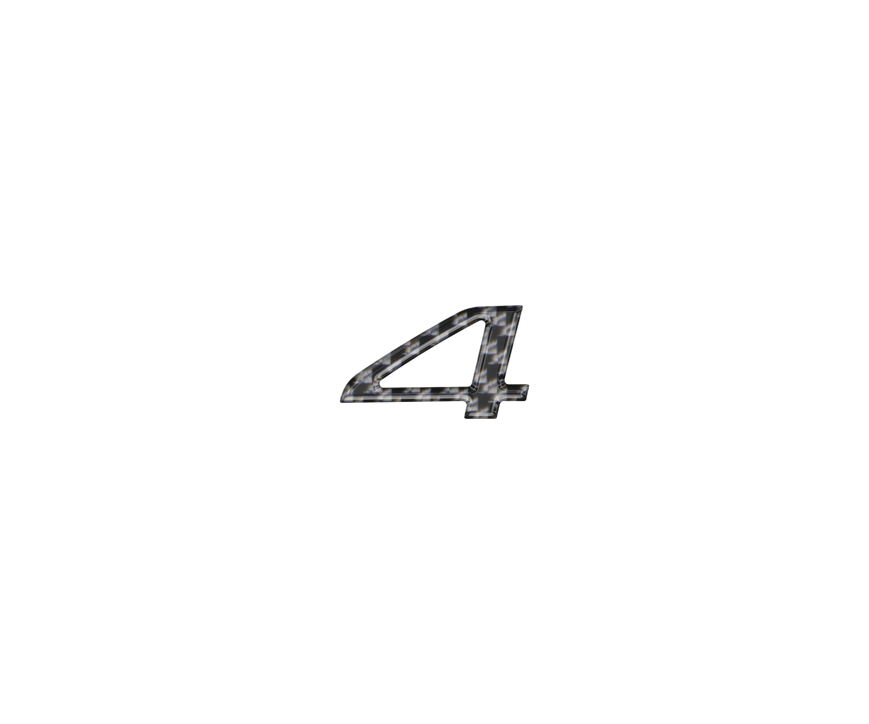 Rear Emblem "4" Letter Inserts Fits 2019-2025 Toyota Rav4