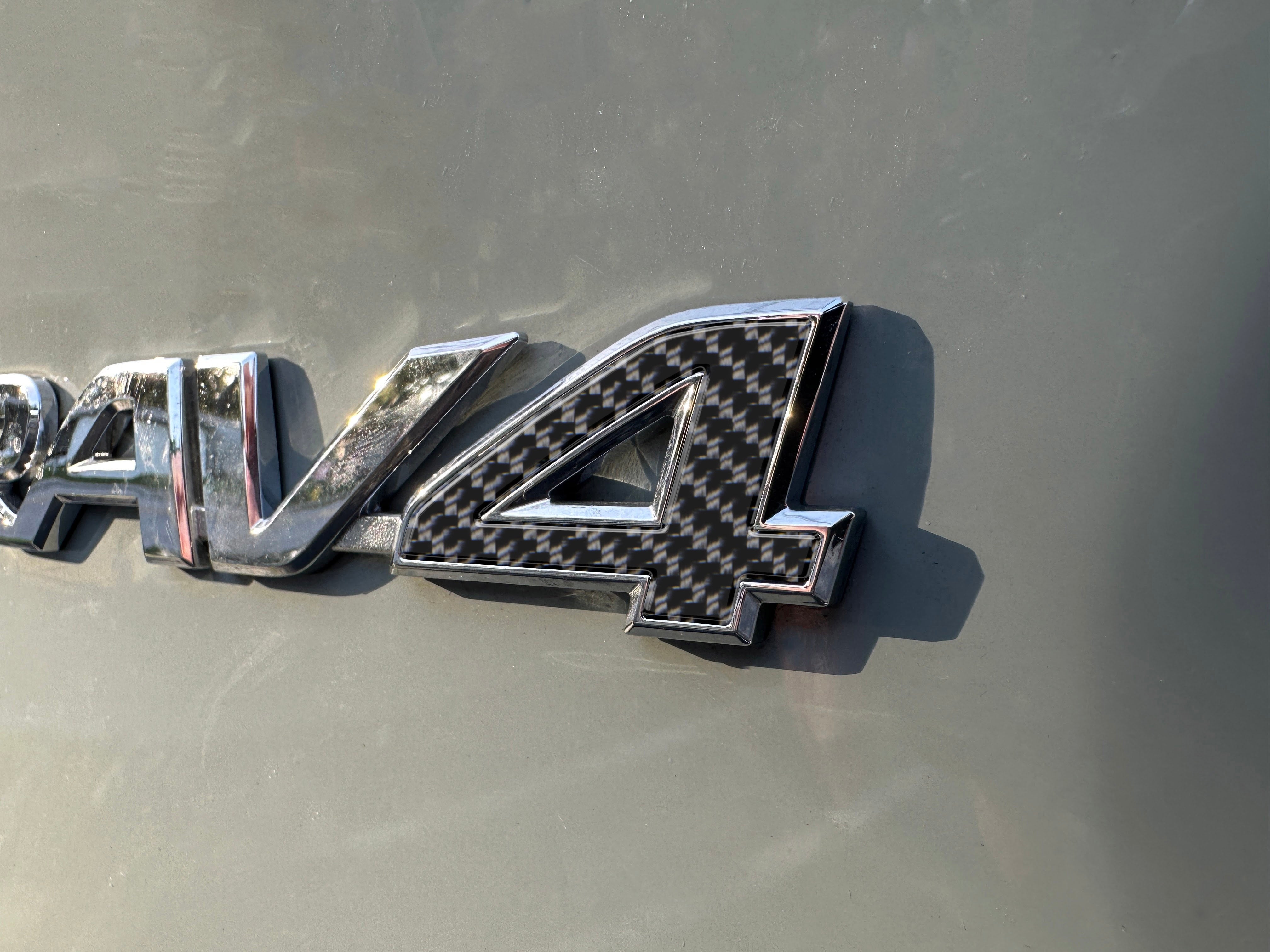 Rear Emblem "4" Letter Inserts Fits 2019-2025 Toyota Rav4