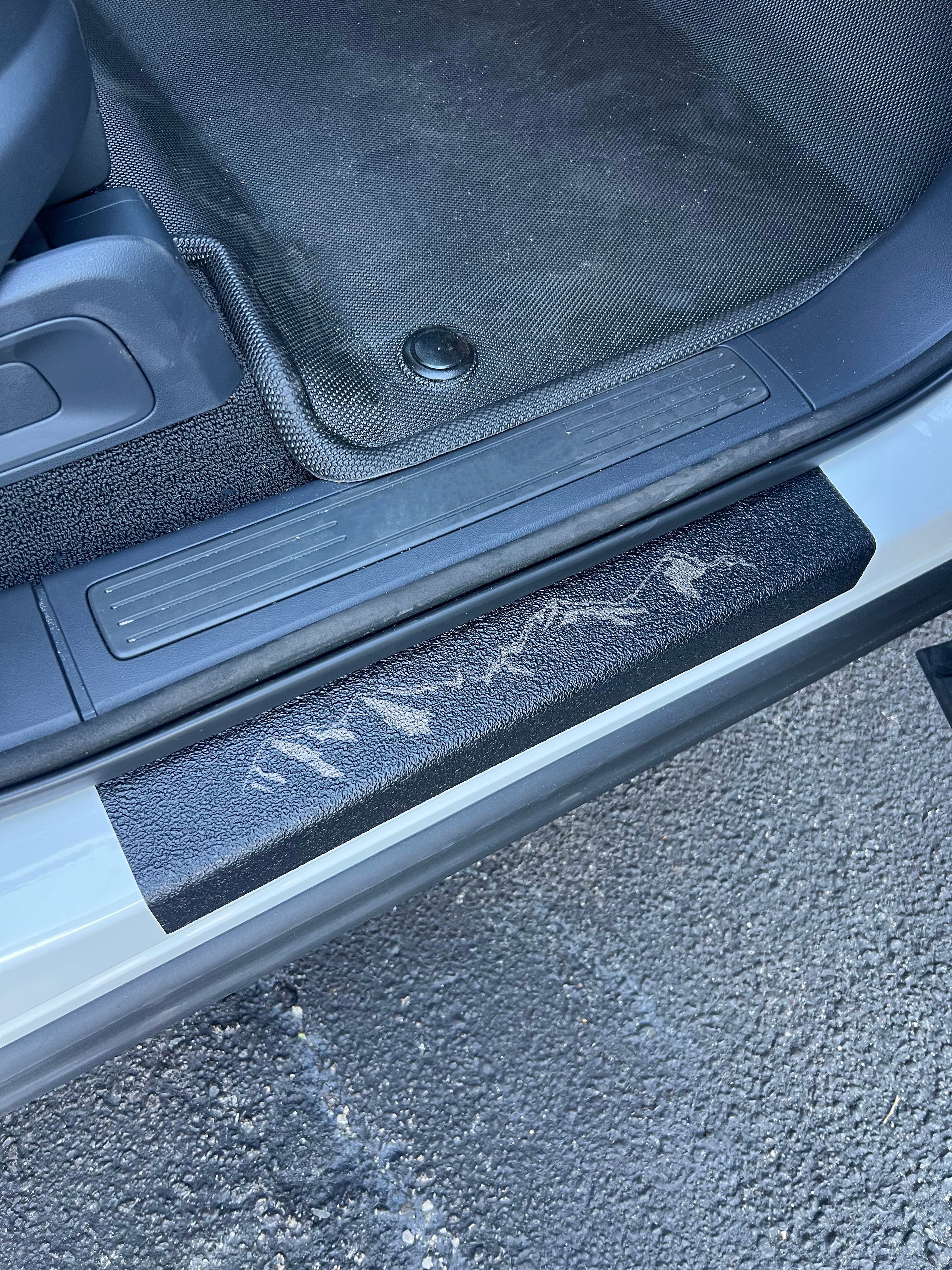 Textured Front Door Sill Overlays Fits 2022-2026 Rivian R1T