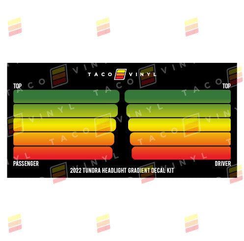 2022+ Headlight Gradient Decal Kit For Tundra