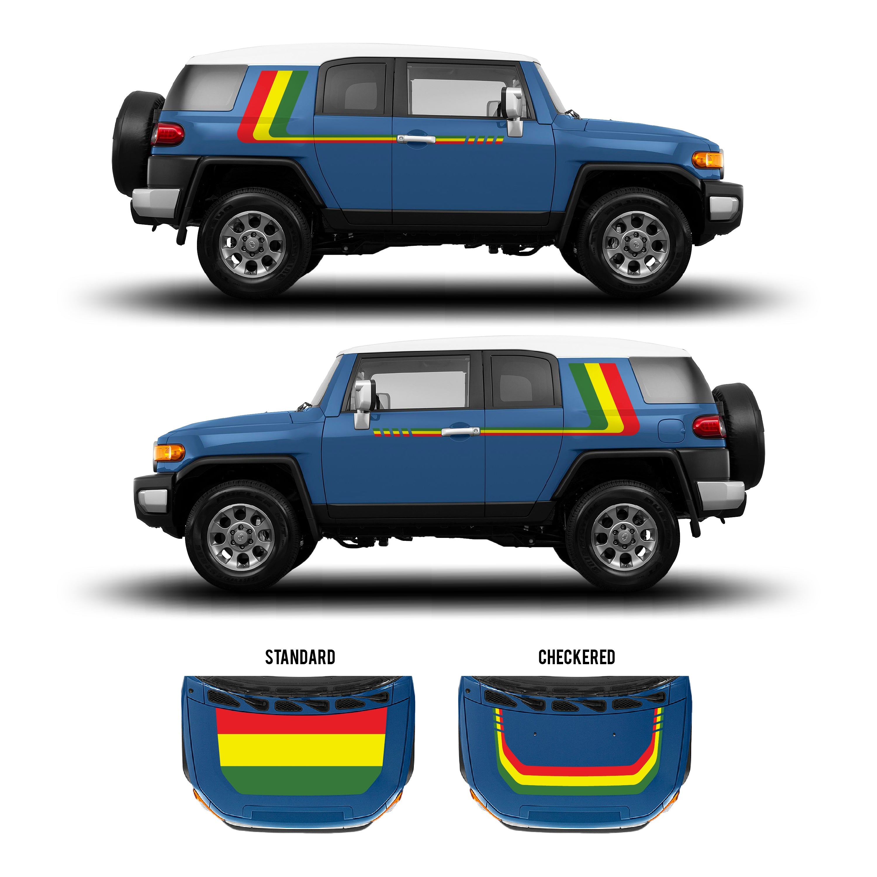 2007-14 Checkered Stripe Kit For FJ Cruiser