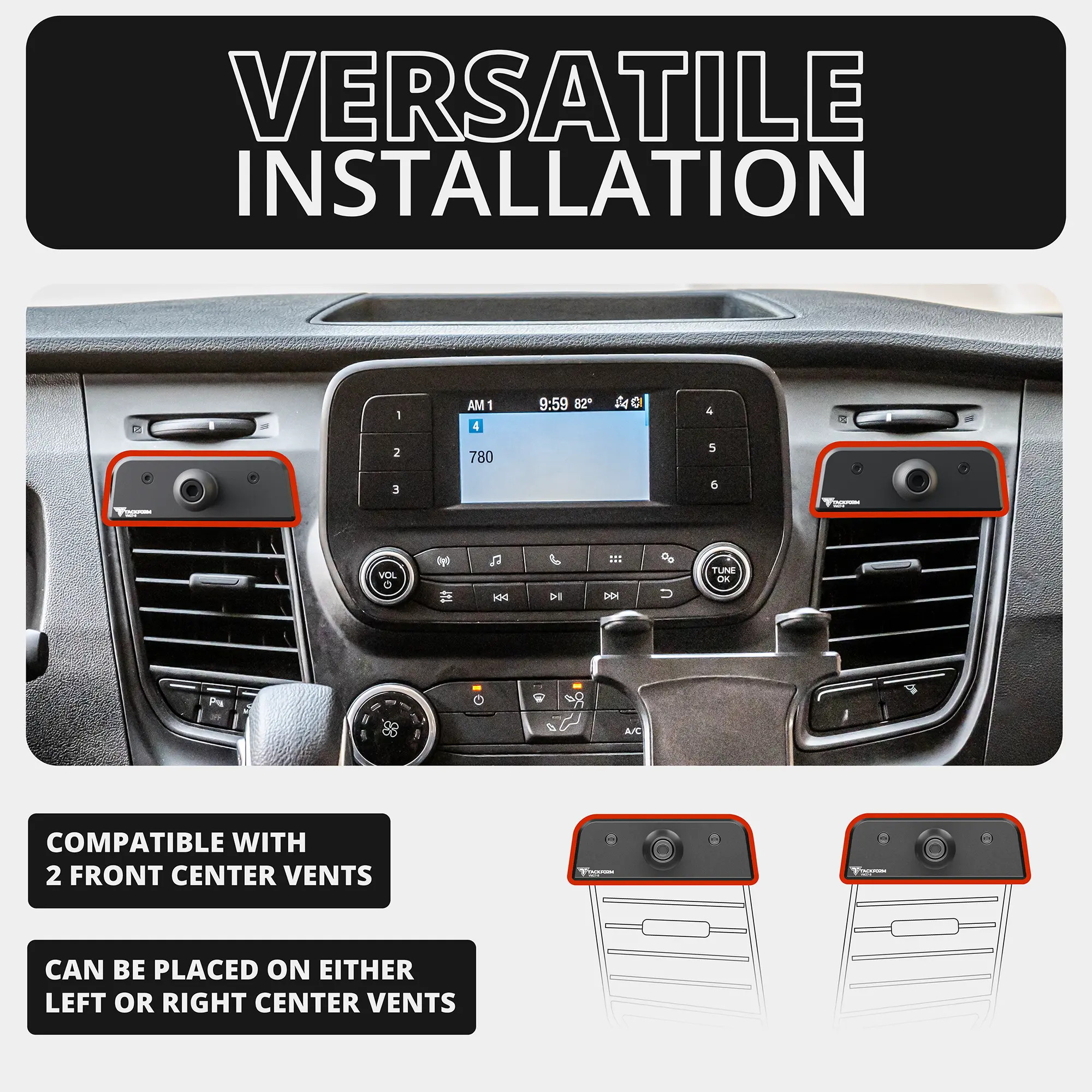 2020-2026 Ford Transit LINK™ Vent Mount Bracket With MagSafe Phone Holder | 3.5" Arm | (Not Compatible With Transit Connect)