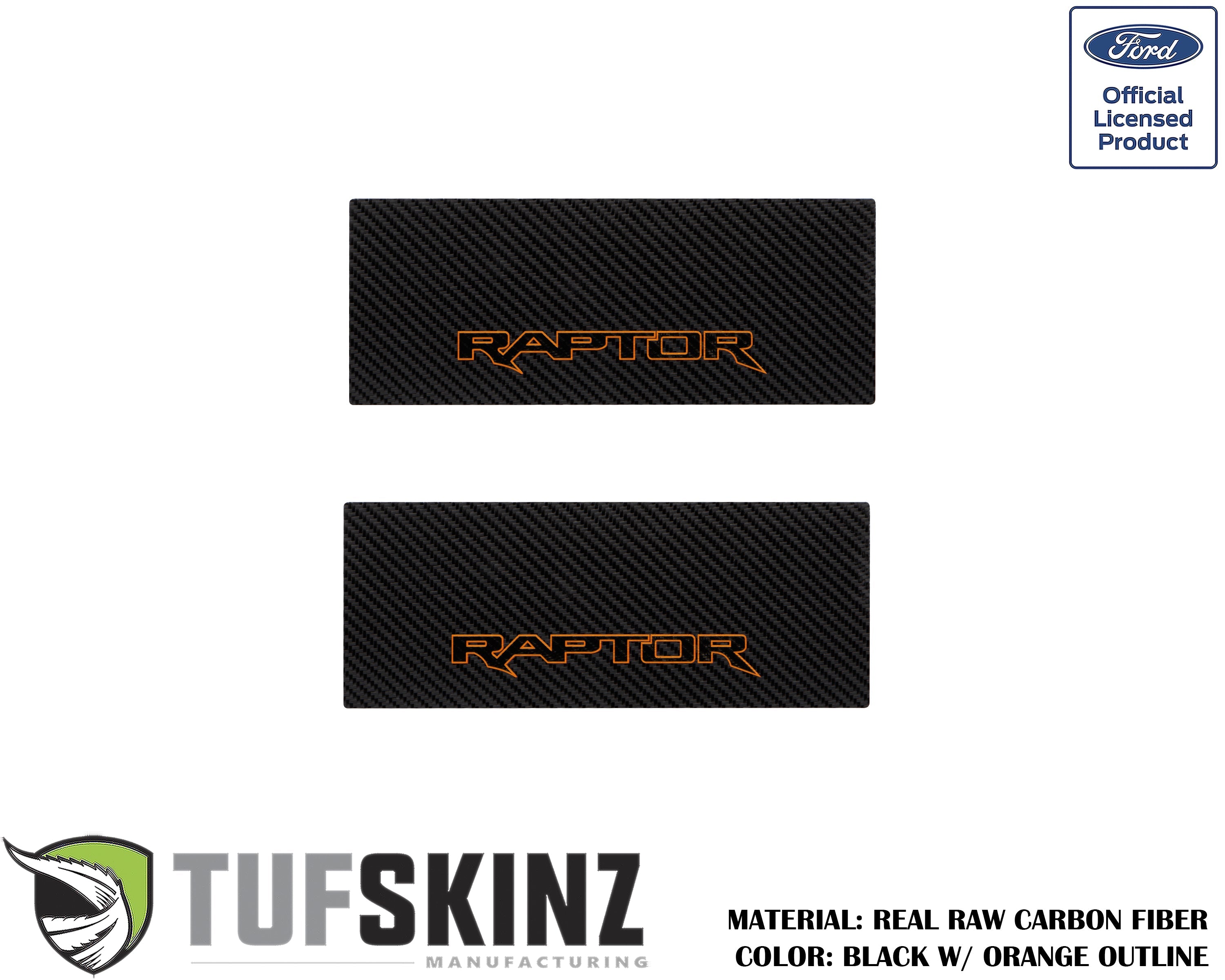 Door Sill Protection Overlays (Real Carbon Fiber) Fits 2015-2020 Ford F-150