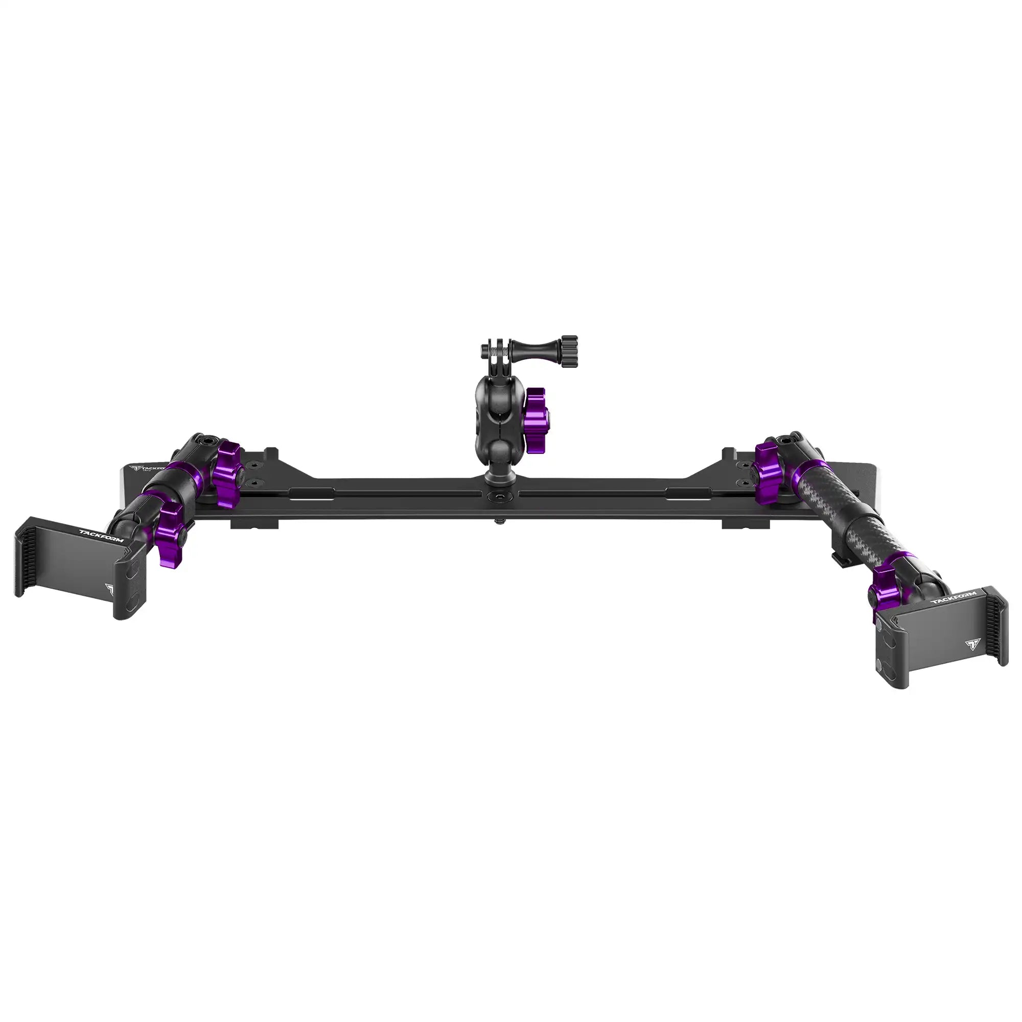 2021-2026 Ford Bronco & Bronco Raptor (Non-Sport) Tackform Slim Track Dash Bracket With Dual 20LITE Phone Mounts & GoPro Mount