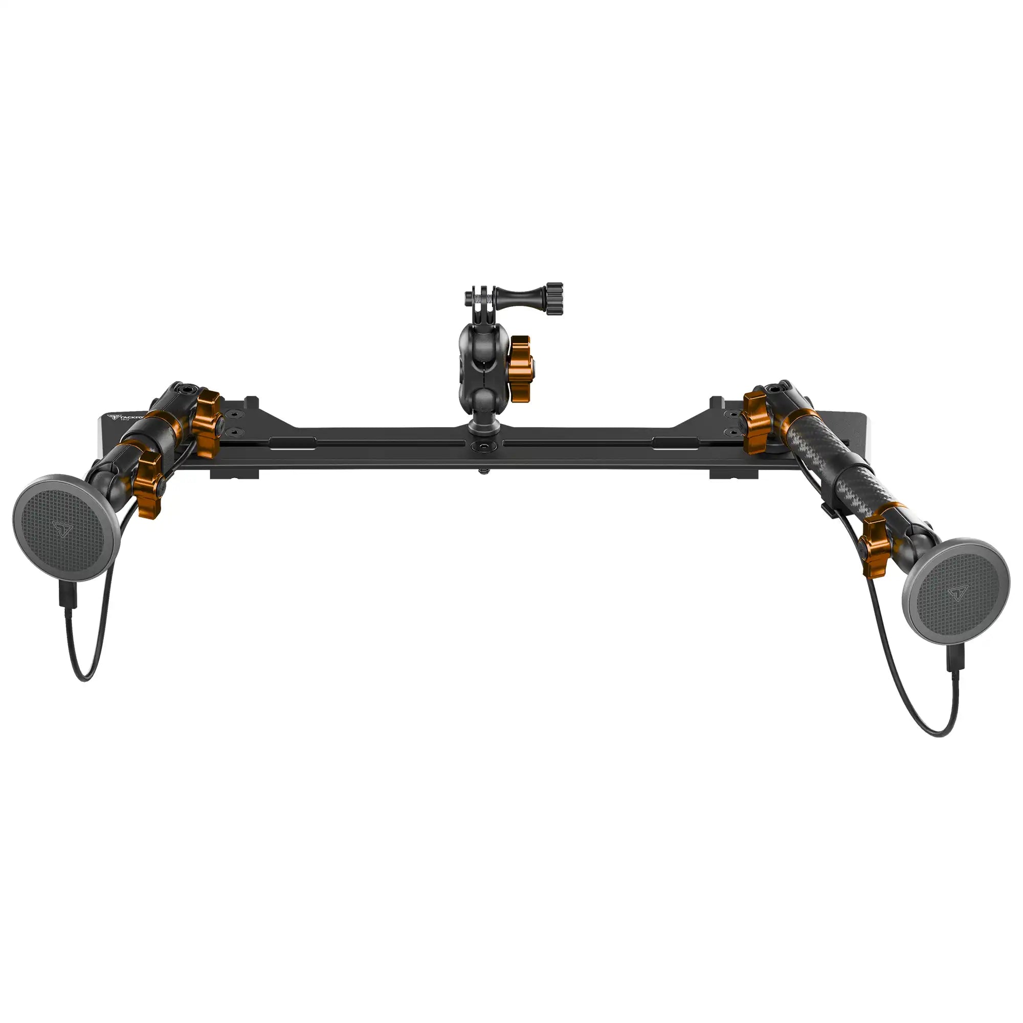 2021-2026 Ford Bronco & Bronco Raptor (Non-Sport) Tackform Slim Track Dash Bracket With Dual MagSafe Charging Phone Mounts & GoPro Mount