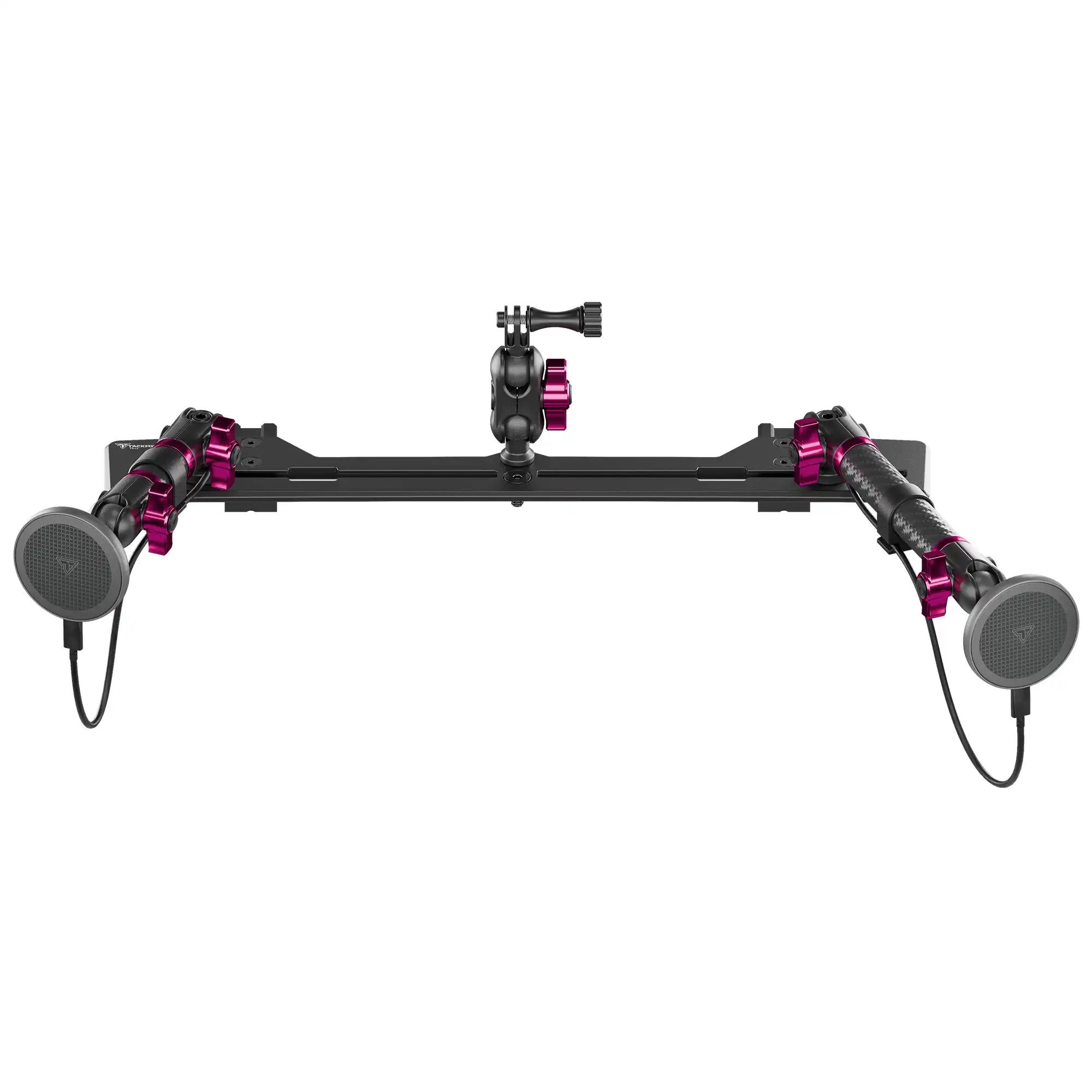 2021-2026 Ford Bronco & Bronco Raptor (Non-Sport) Tackform Slim Track Dash Bracket With Dual MagSafe Charging Phone Mounts & GoPro Mount