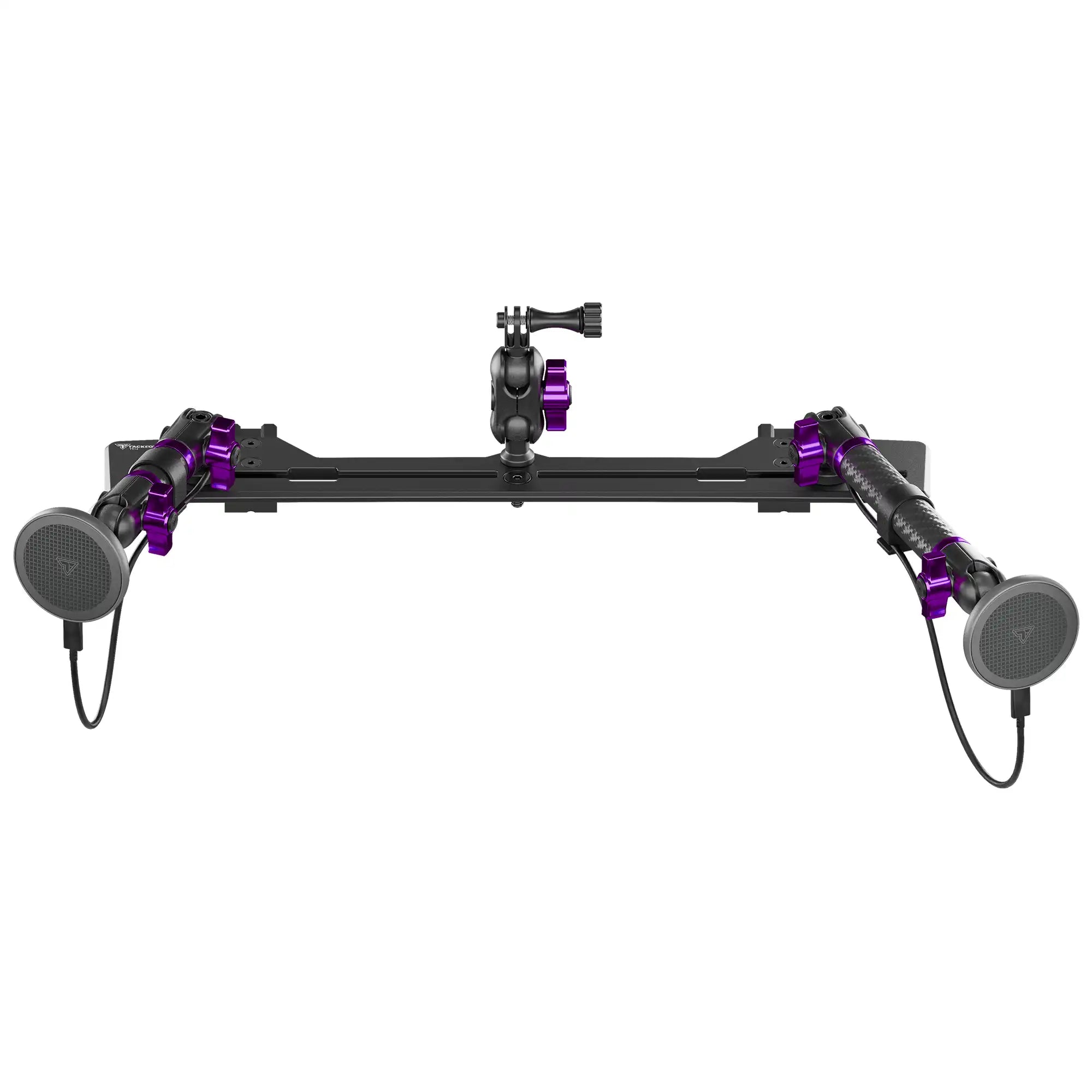 2021-2026 Ford Bronco & Bronco Raptor (Non-Sport) Tackform Slim Track Dash Bracket With Dual MagSafe Charging Phone Mounts & GoPro Mount