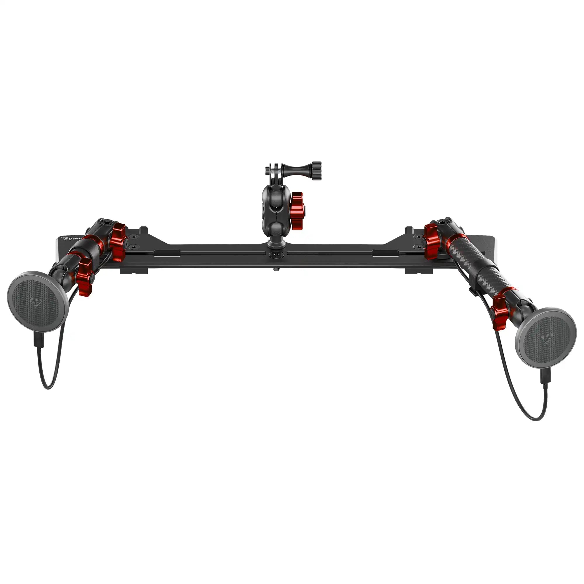 2021-2026 Ford Bronco & Bronco Raptor (Non-Sport) Tackform Slim Track Dash Bracket With Dual MagSafe Charging Phone Mounts & GoPro Mount