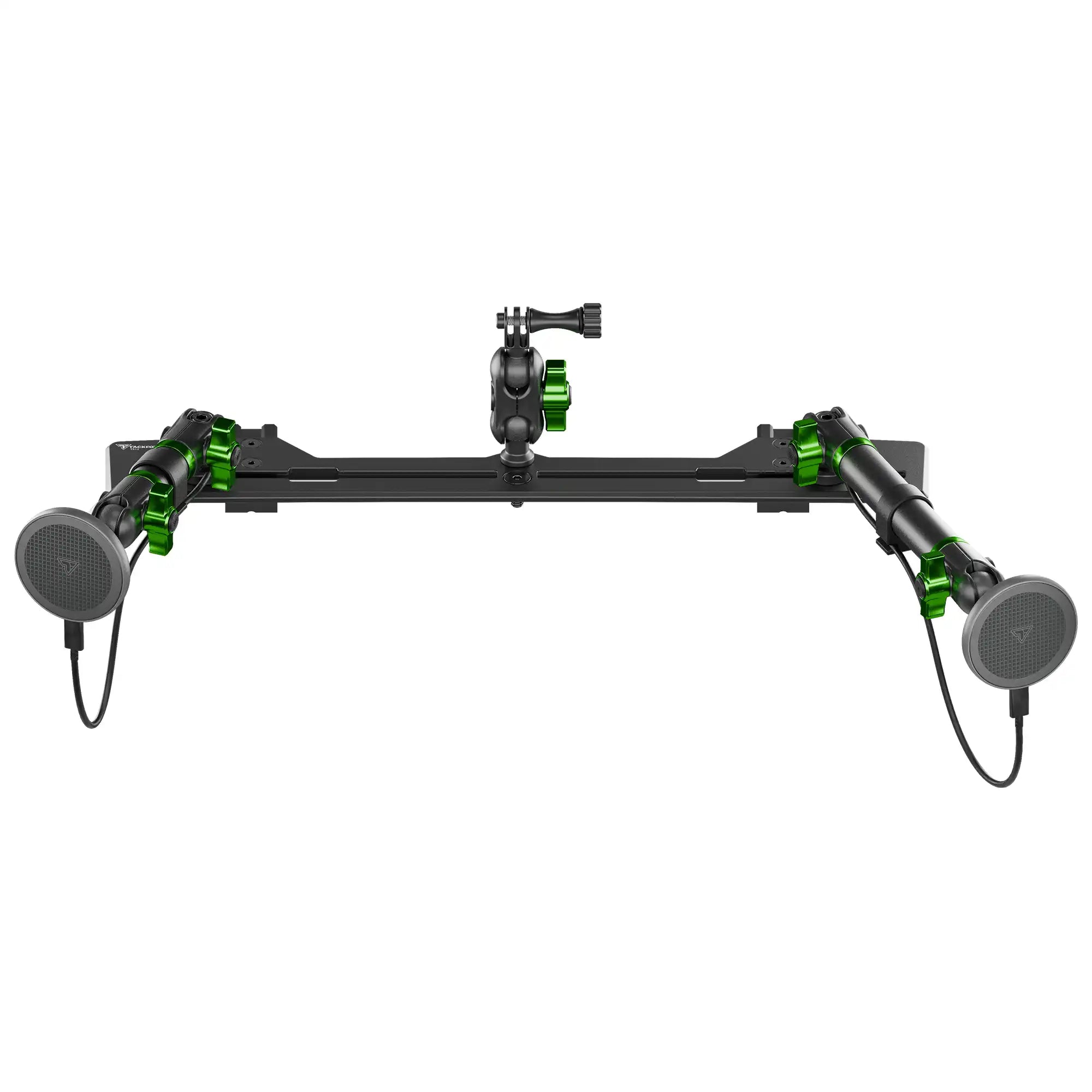 2021-2026 Ford Bronco & Bronco Raptor (Non-Sport) Tackform Slim Track Dash Bracket With Dual MagSafe Charging Phone Mounts & GoPro Mount