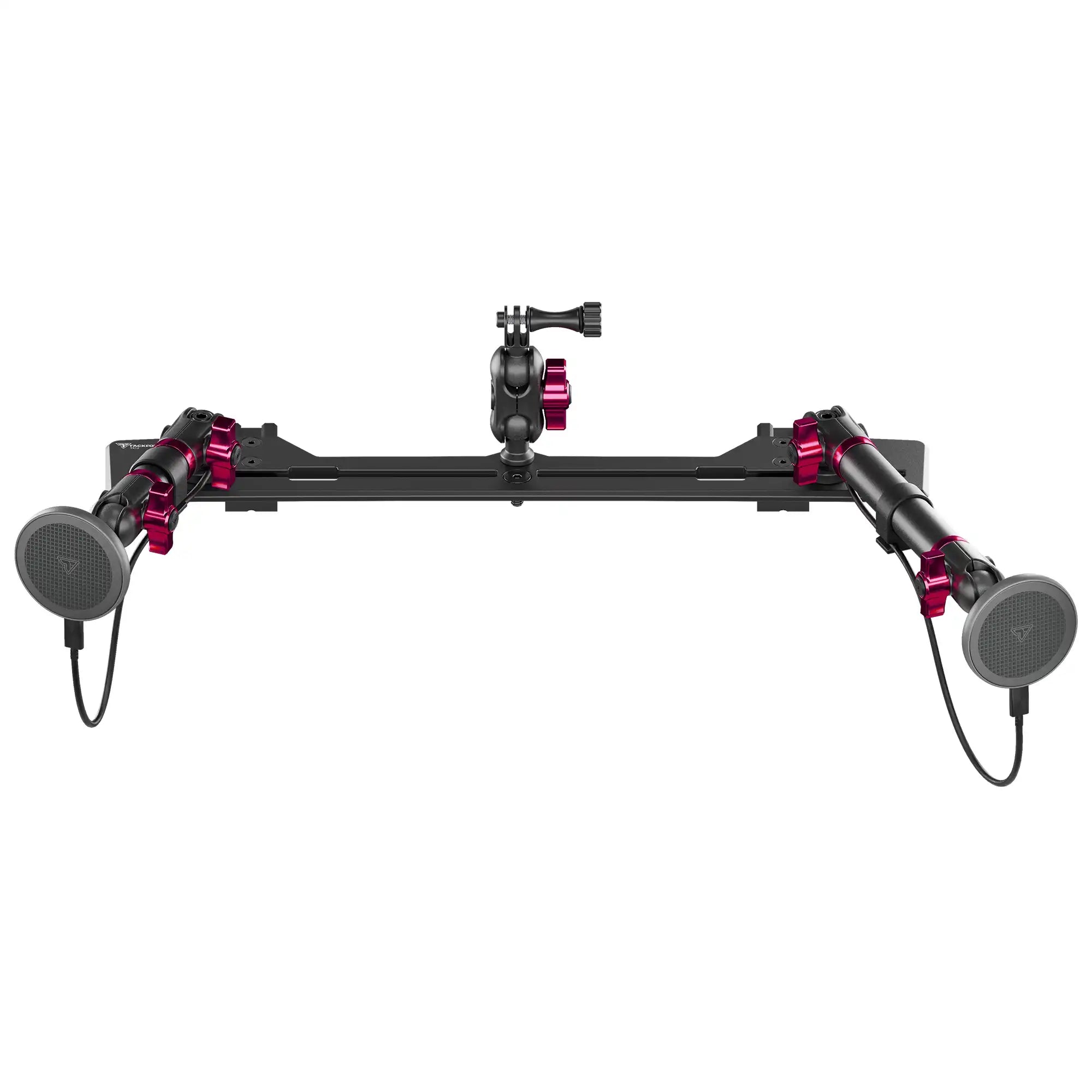 2021-2026 Ford Bronco & Bronco Raptor (Non-Sport) Tackform Slim Track Dash Bracket With Dual MagSafe Charging Phone Mounts & GoPro Mount