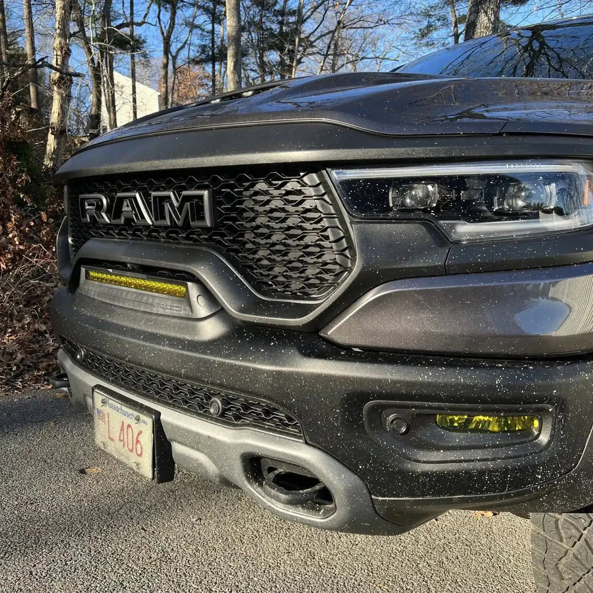 Front Bumper Flush LED Light Bar For 2019-2025 RAM Rebel/TRX/RHO | 100W 12,000 Lumens