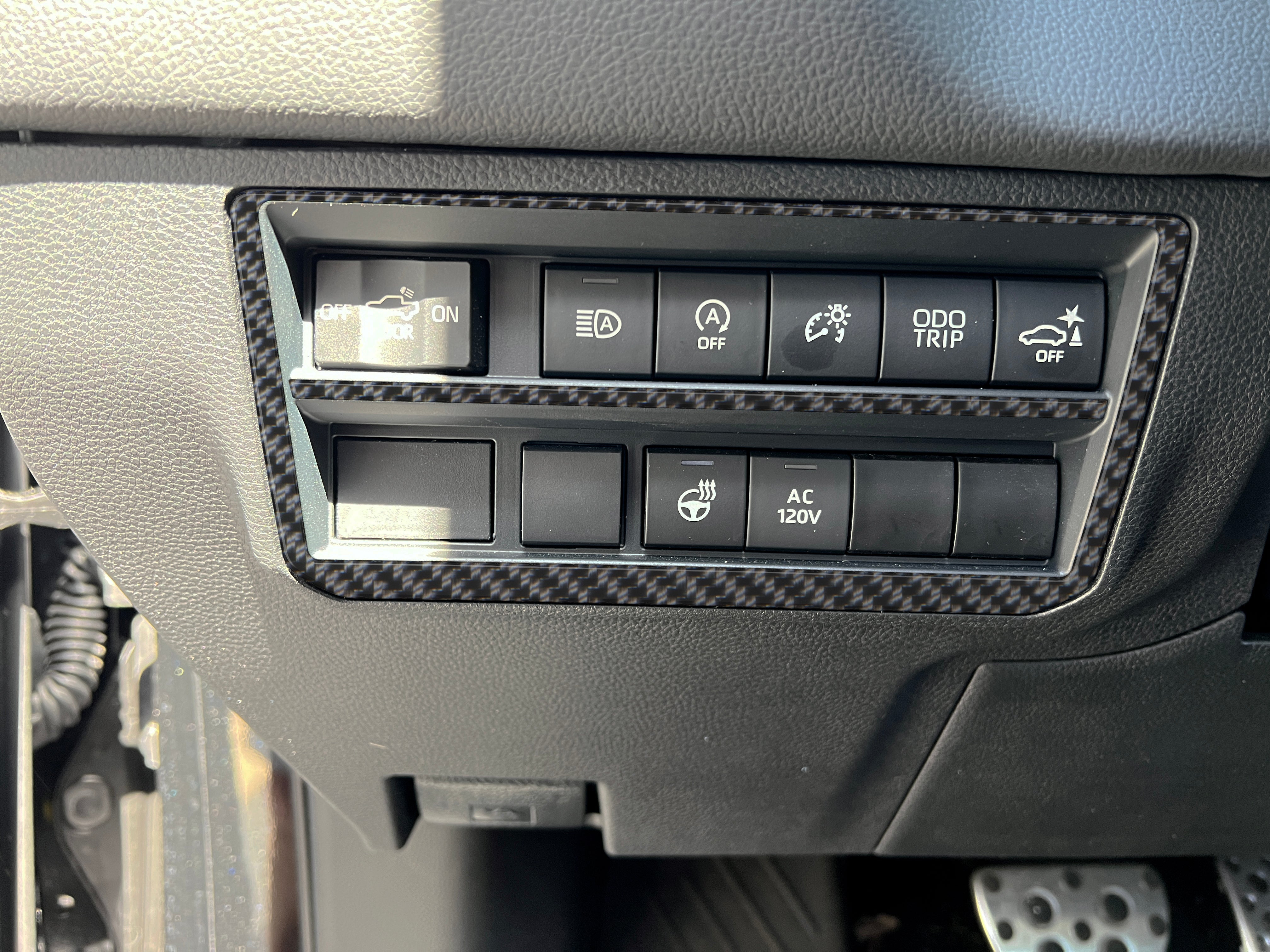 Dim Switch Panel Accent Overlays Fits 2022-2026 Toyota Tundra & 2023-2026 Toyota Sequoia