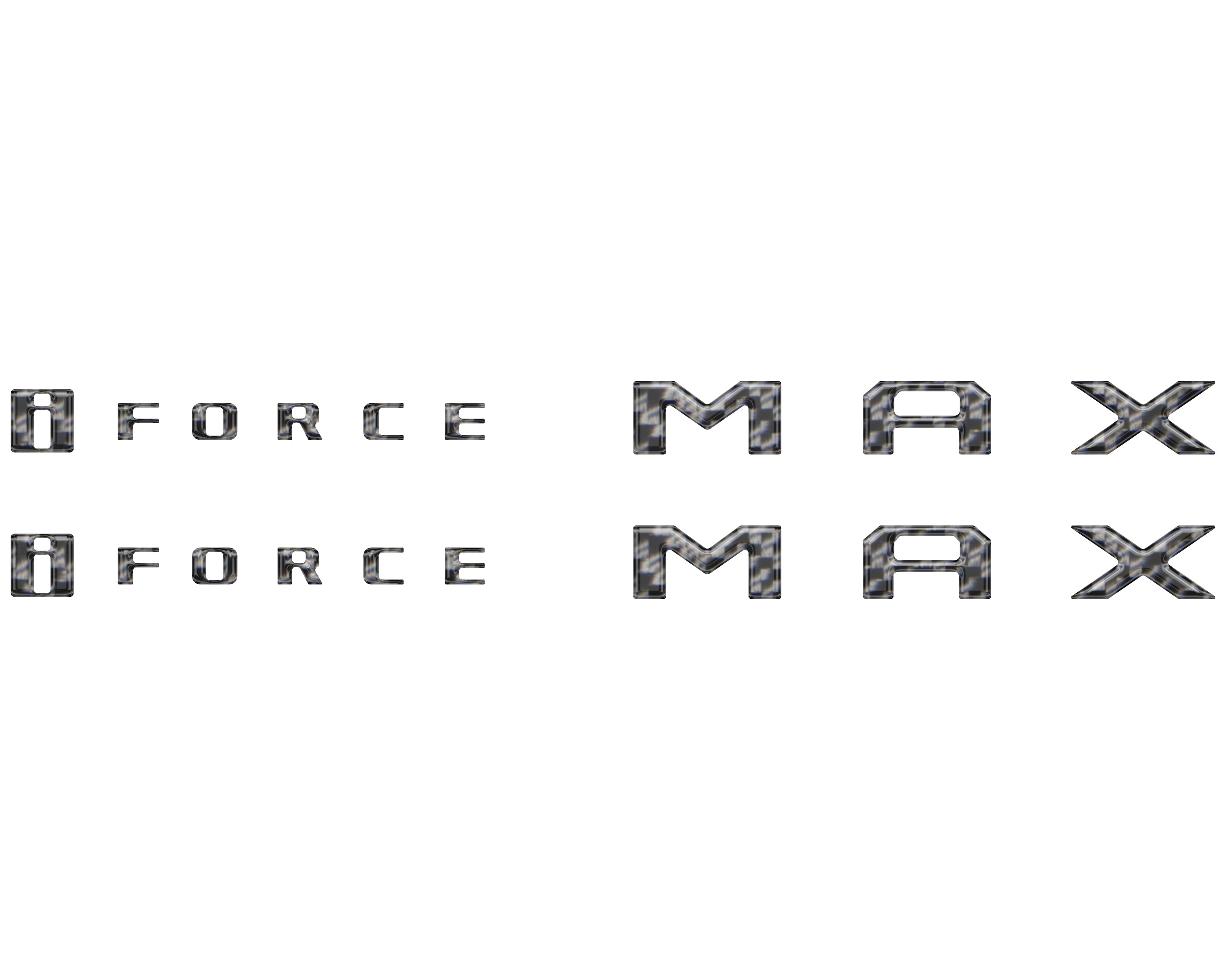 I Force Max Hood Louver Letter Overlays Fits 2022-2026 Toyota Tundra