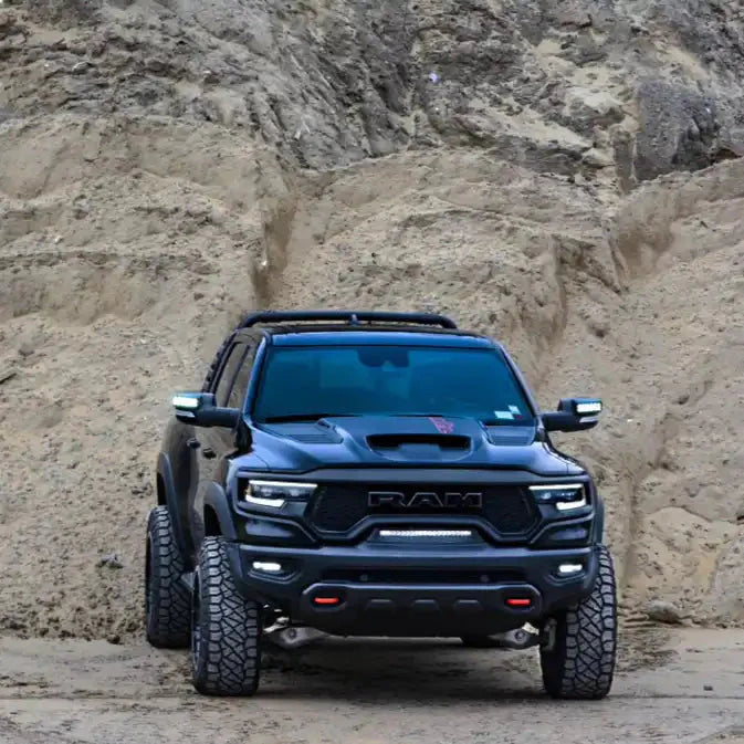 Front Bumper Flush LED Light Bar For 2019-2025 RAM Rebel/TRX/RHO | 100W 12,000 Lumens
