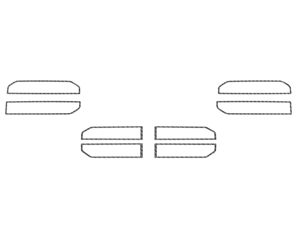 Four-piece A/C vent accent trim set for Toyota Tundra and Sequoia, featuring a carbon fiber pattern and precision-cut design.