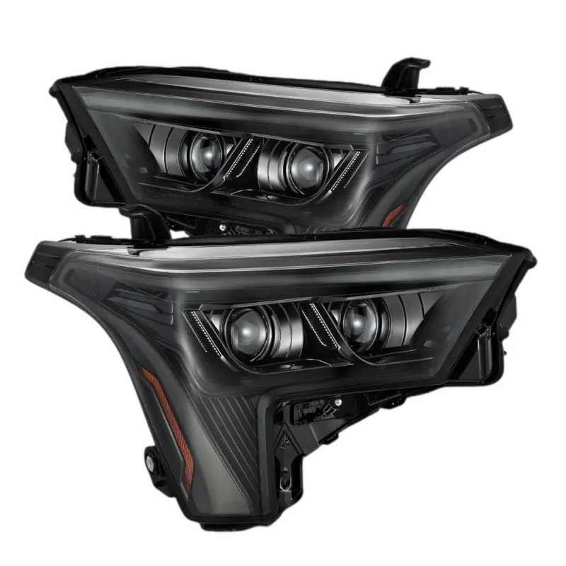 AlphaRex LUXX-Series LED projector headlights for Toyota Tundra/Sequoia (2022-2023) featuring sleek black housing and modern design.