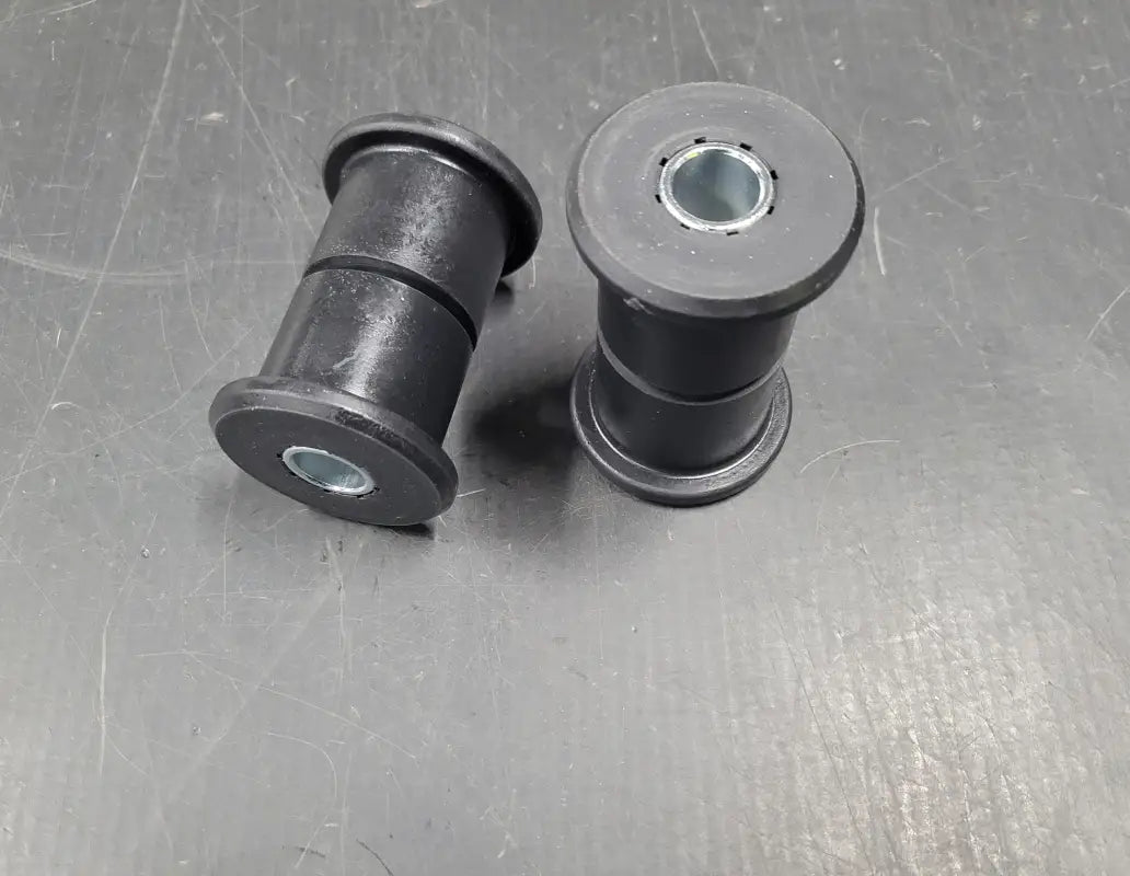 Black rubber poly bushings with metal sleeves for Tacoma Tundra wall dom tube applications