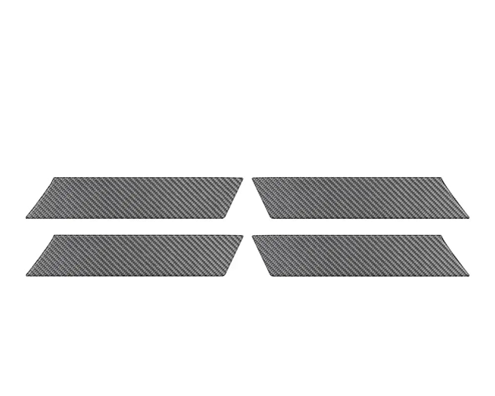 Four-piece flat carbon fiber arm rest accent trim set for complete interior door customization on Toyota Tundra and Sequoia.
