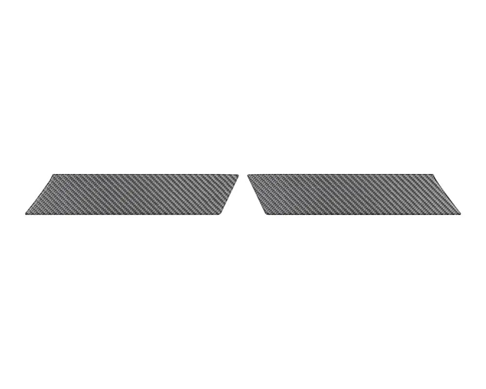 Two-piece flat carbon fiber arm rest accent trim compatible with Toyota Tundra and Sequoia models.