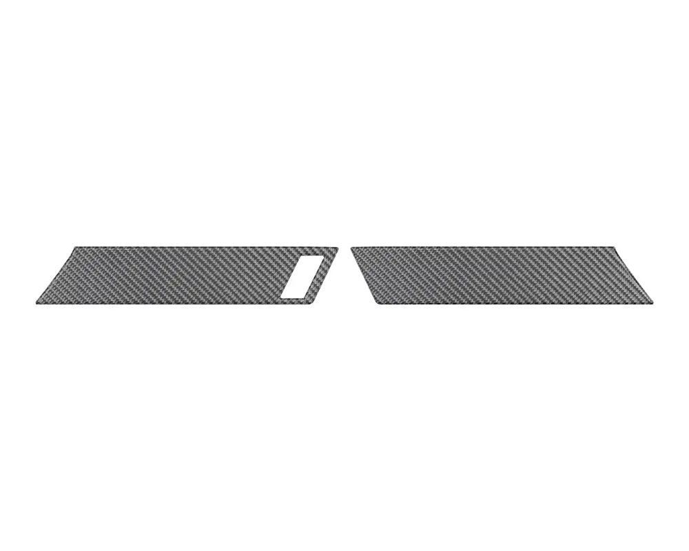 Two-piece carbon fiber arm rest accent trim set designed for 2022-2024 Toyota Tundra and 2023-2024 Toyota Sequoia.