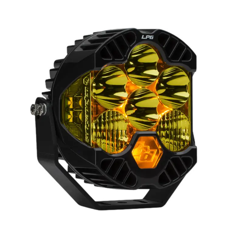 Black and yellow off-road light for Baja Designs LP6 Pro LED Pod Lights