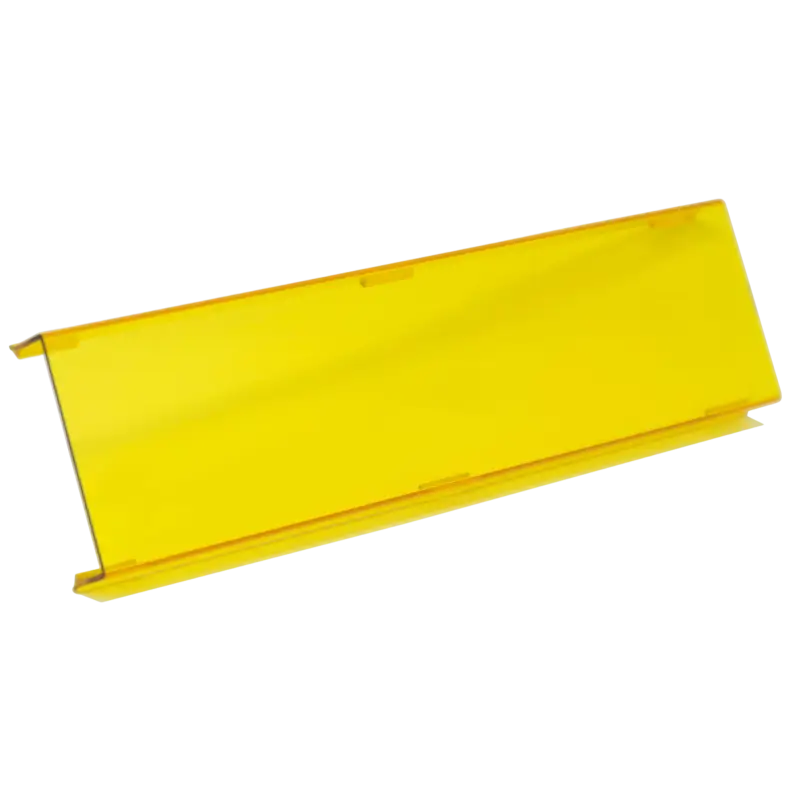 Yellow plastic shelf divider for Baja Designs OnX6 Rock Guards rock guard system