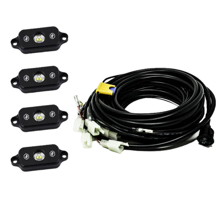 Baja Designs Rock Lights - 4 PACK (INCLUDES WIRING HARNESS) / RED - Lighting > Off Road Lights > Rock Lights