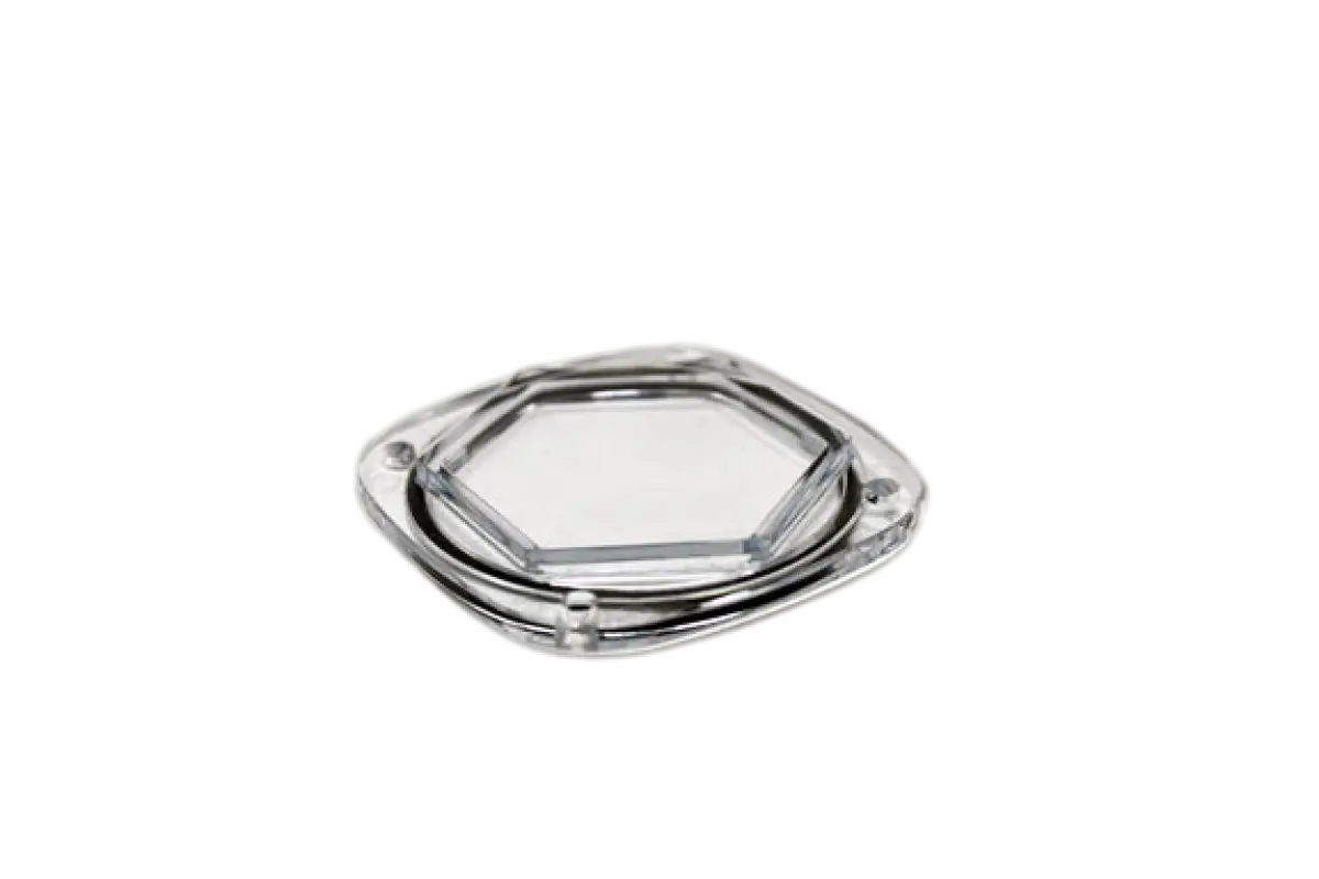 Clear hexagonal cell culture dish for Baja Designs S1 Lens Kit with easy replacement