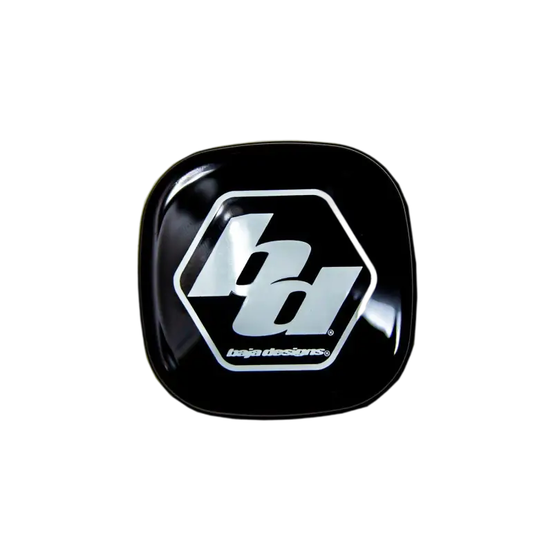 Black Baja Designs logo on Baja Designs S1 Rock Guard for durable rock guards